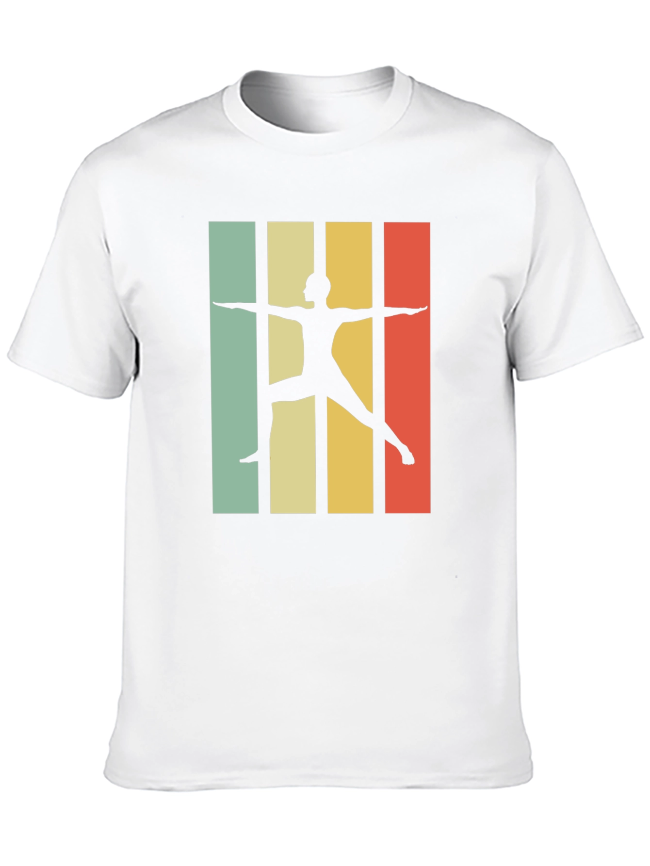 Black Retro Yoga Pose Graphic T-Shirt - Black view 10