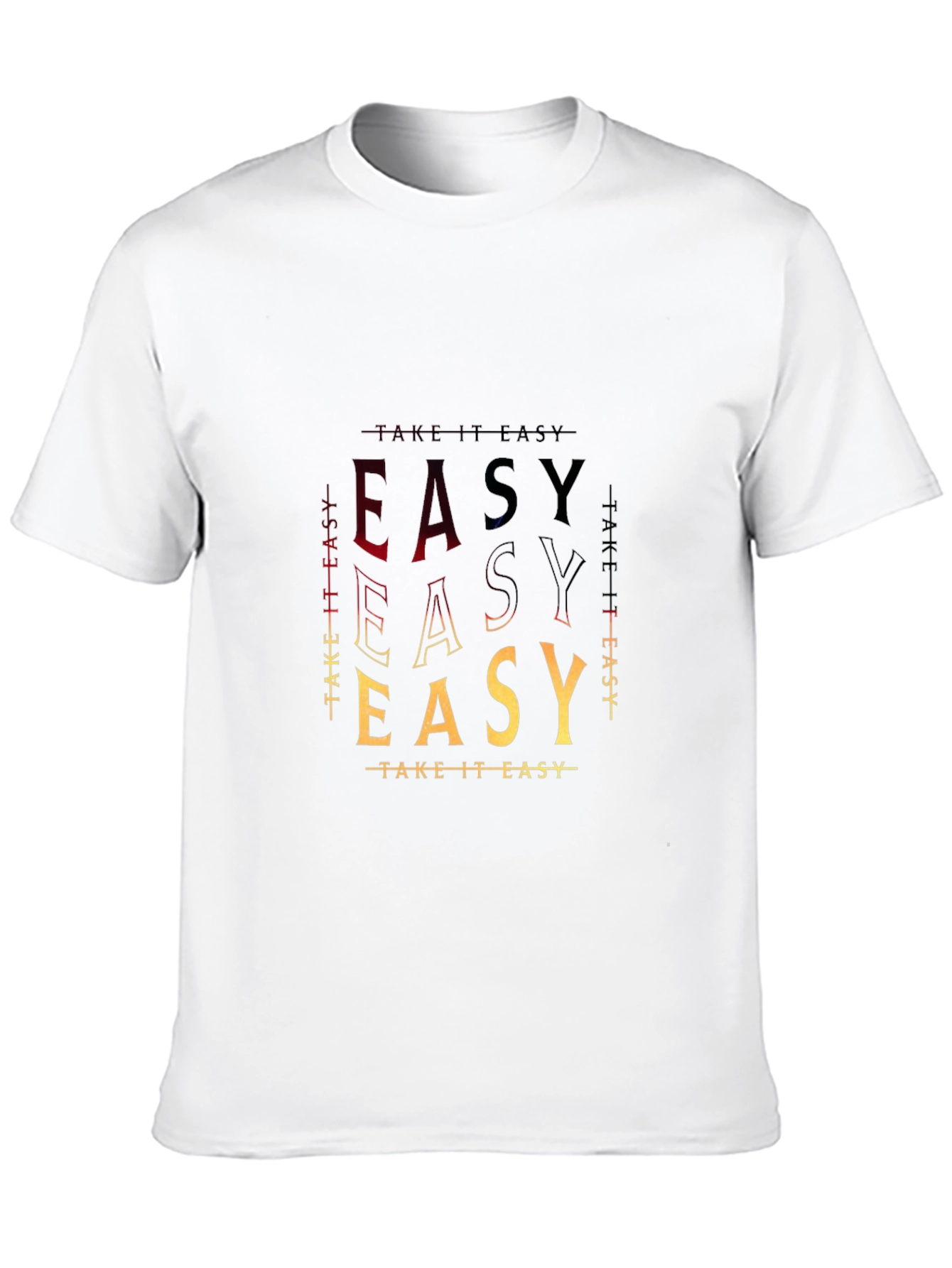 Black Take It Easy T-Shirt - Stylish Graphic Tee view 10
