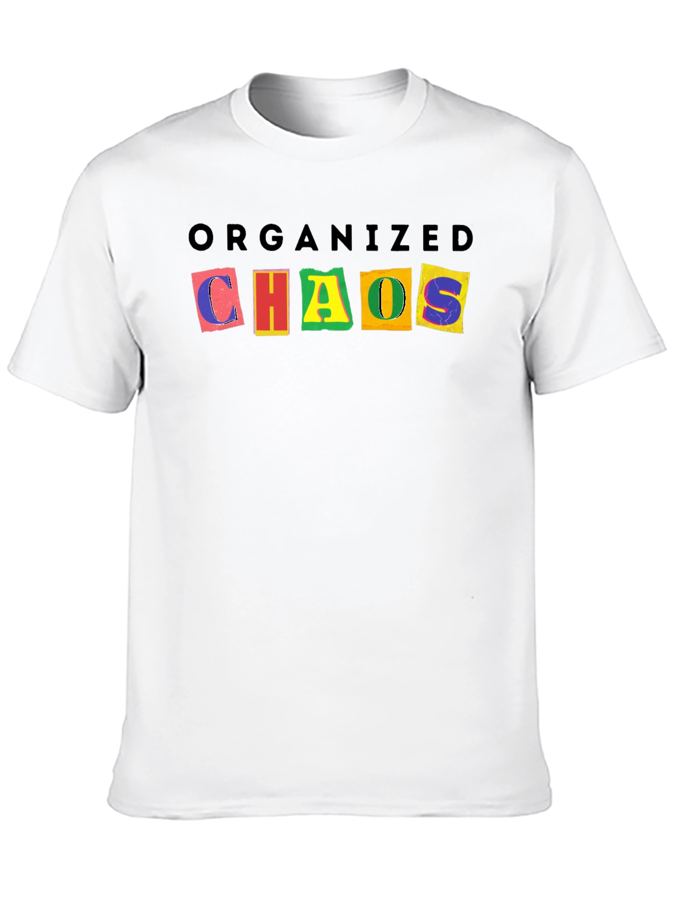 Black Organized Chaos Graphic Tee - Trendy & Unique Design view 10