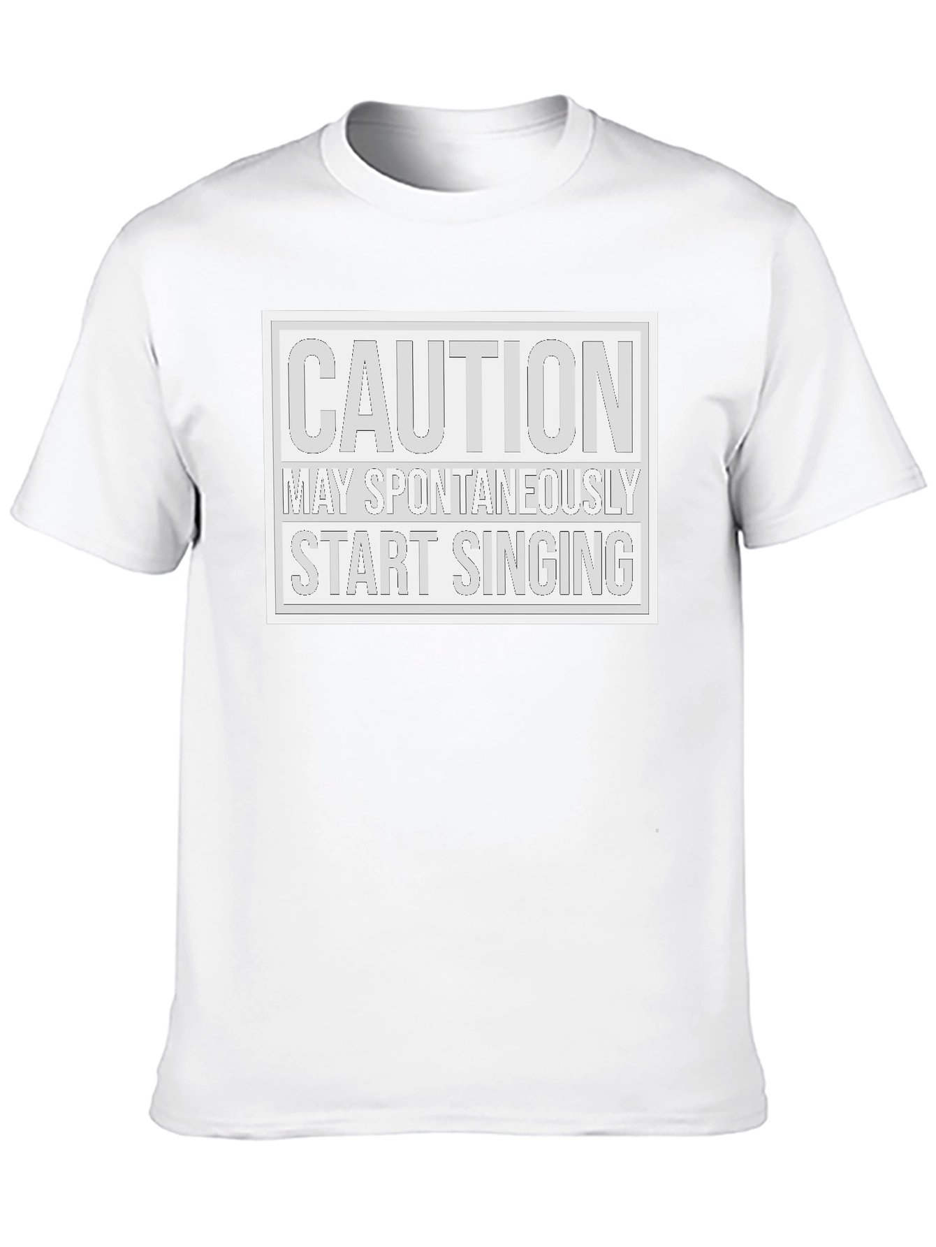 Black Caution May Spontaneously Start Singing Black T-Shirt view 10