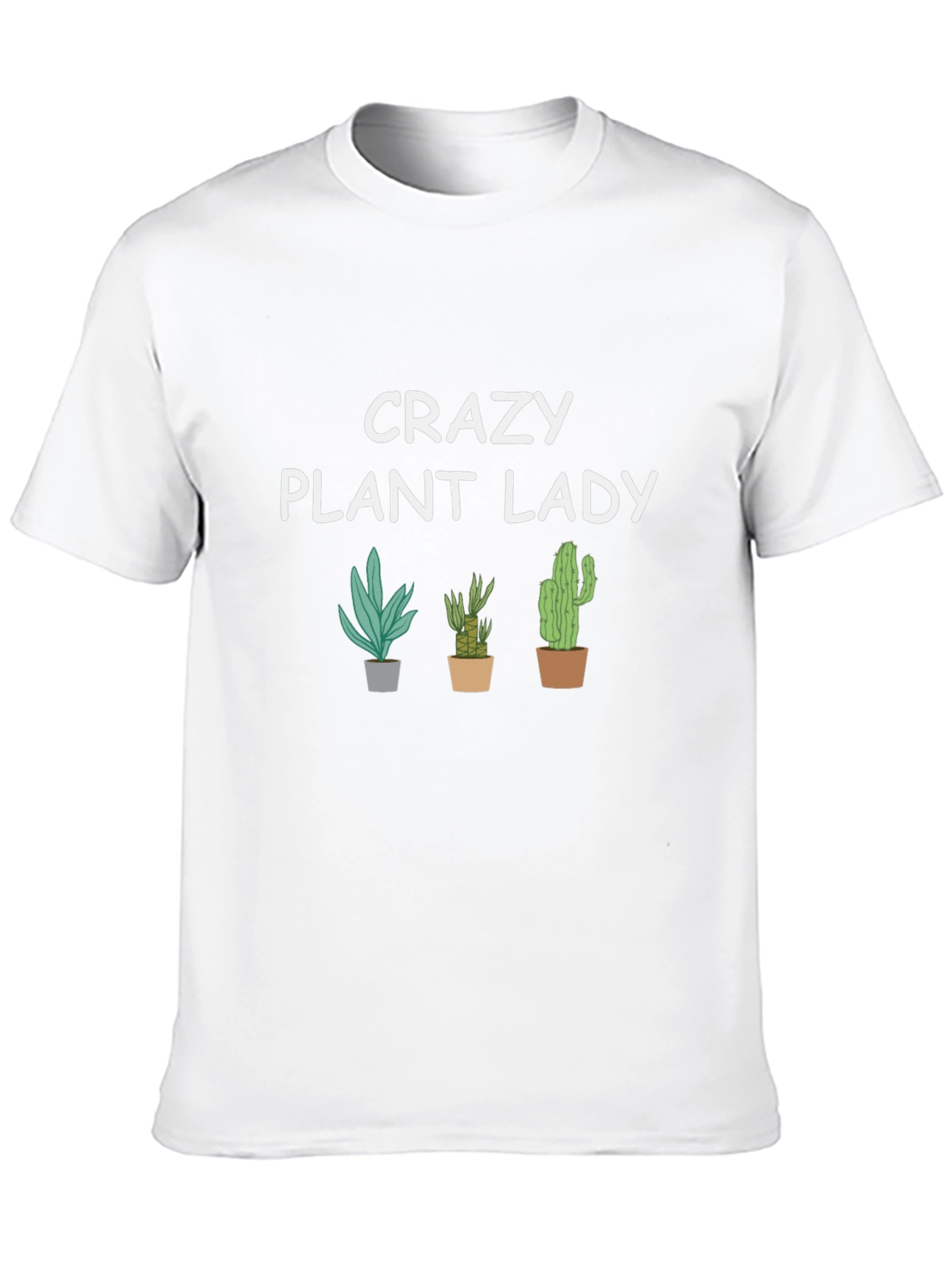 Black Crazy Plant Lady Graphic Tee -  Black Cotton T-Shirt view 10
