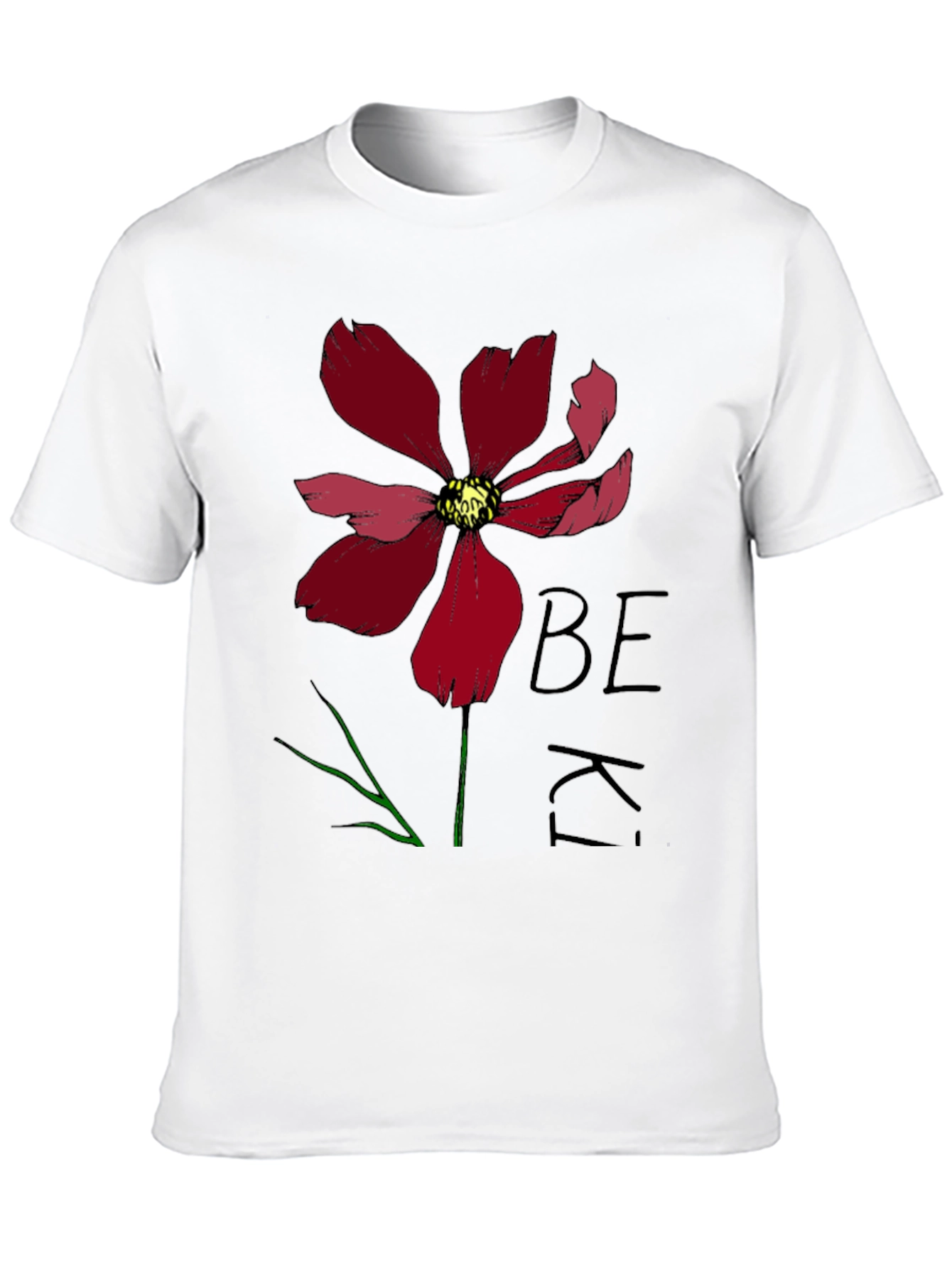 Black Be Kind Flower Graphic Tee - Black view 10