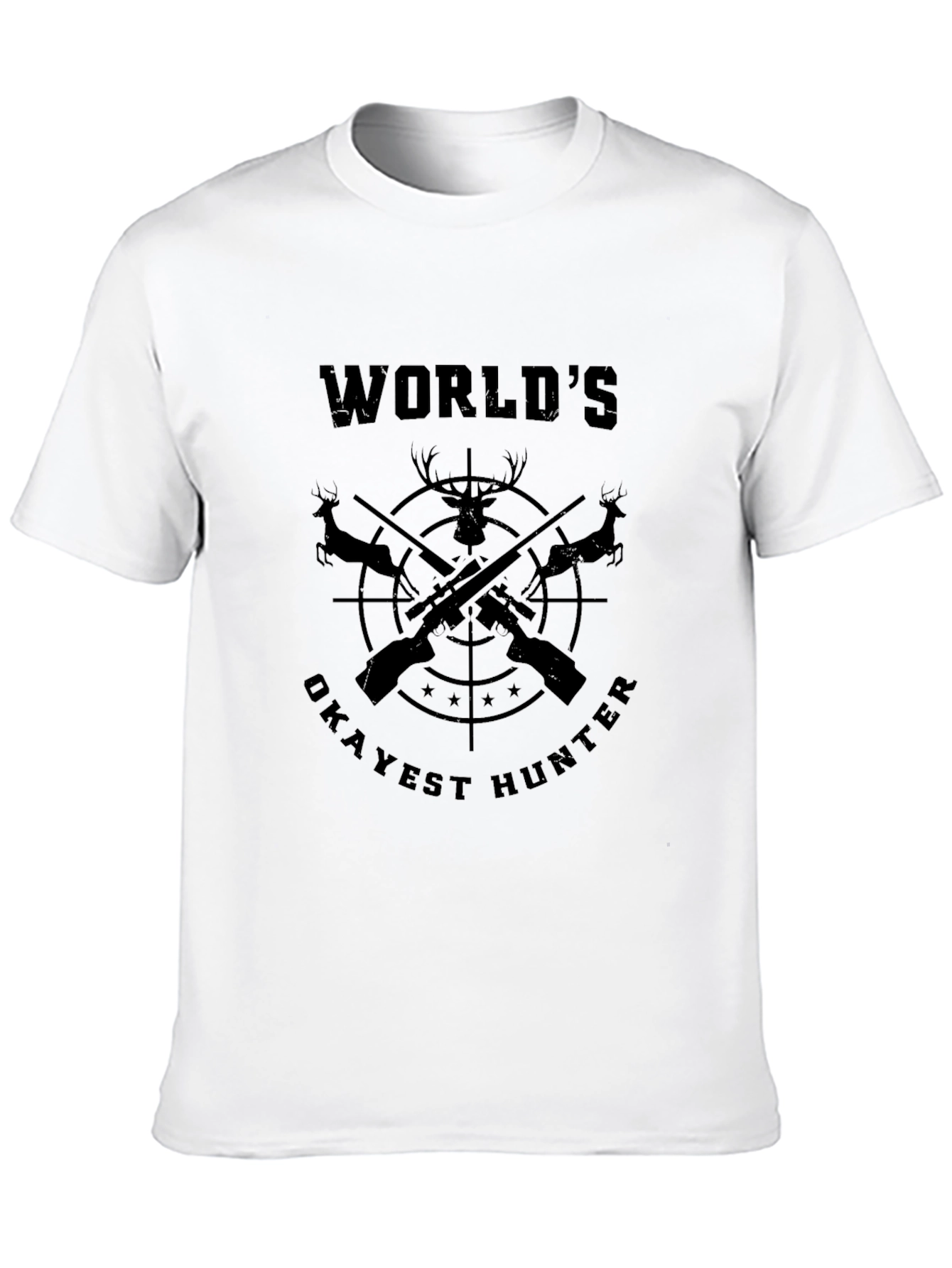 Black World's Okayest Hunter T-Shirt - Black view 10