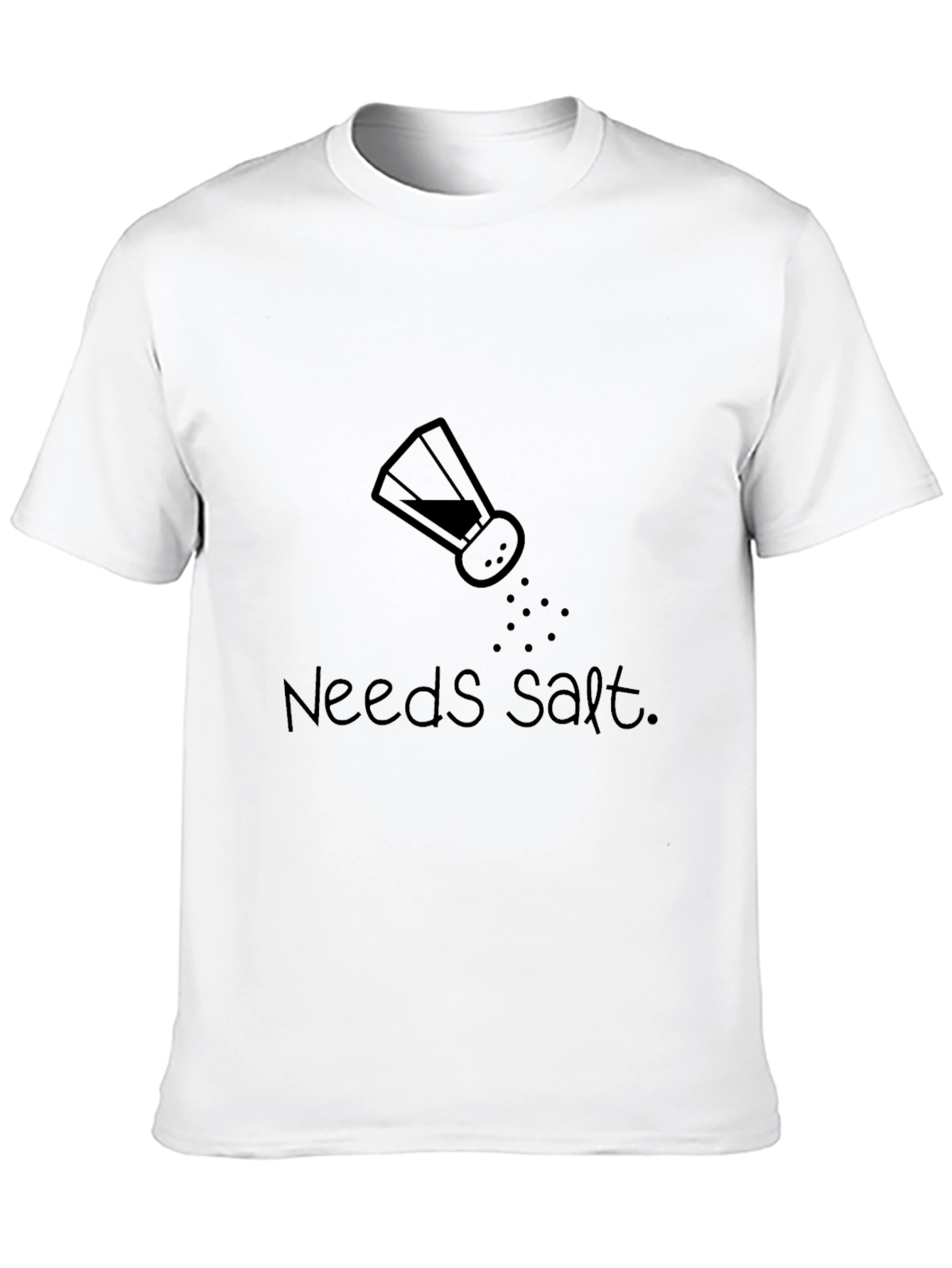 Black Needs Salt T-Shirt - Black Cotton Tee view 10