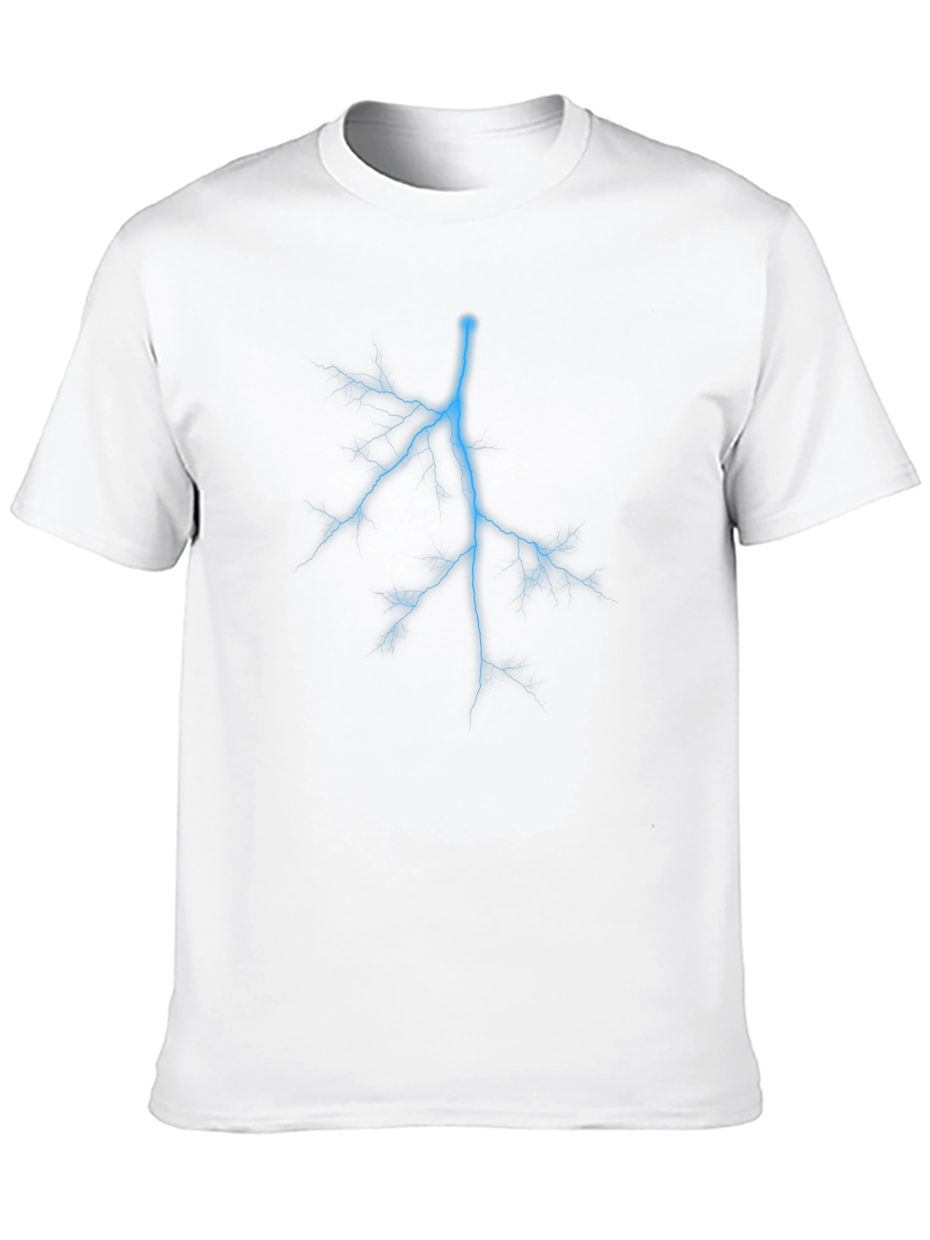 Black Lightning Bolt Graphic Black T-Shirt view 10