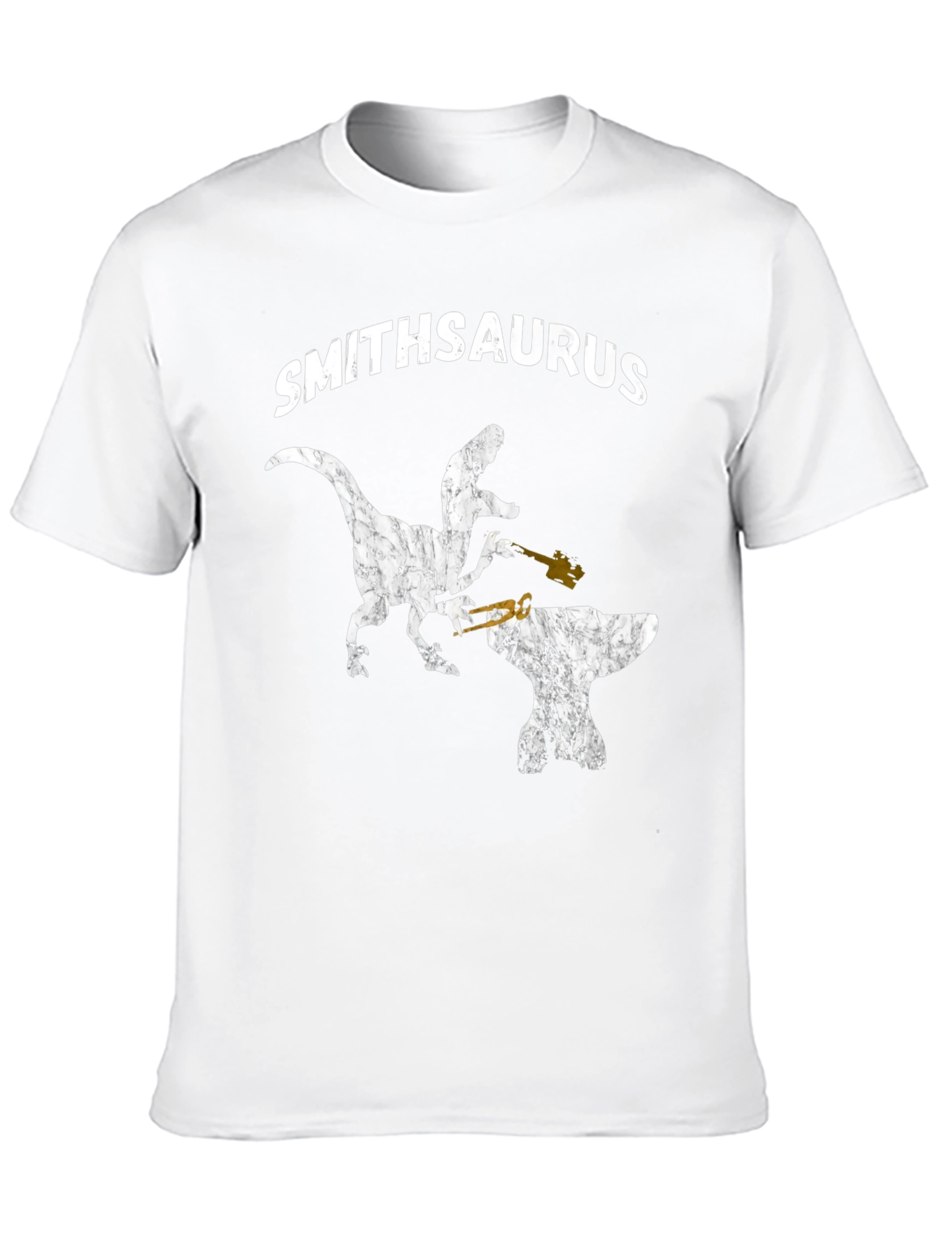 Black Smithsaurus Black T-Shirt - Dinosaur Blacksmith view 10