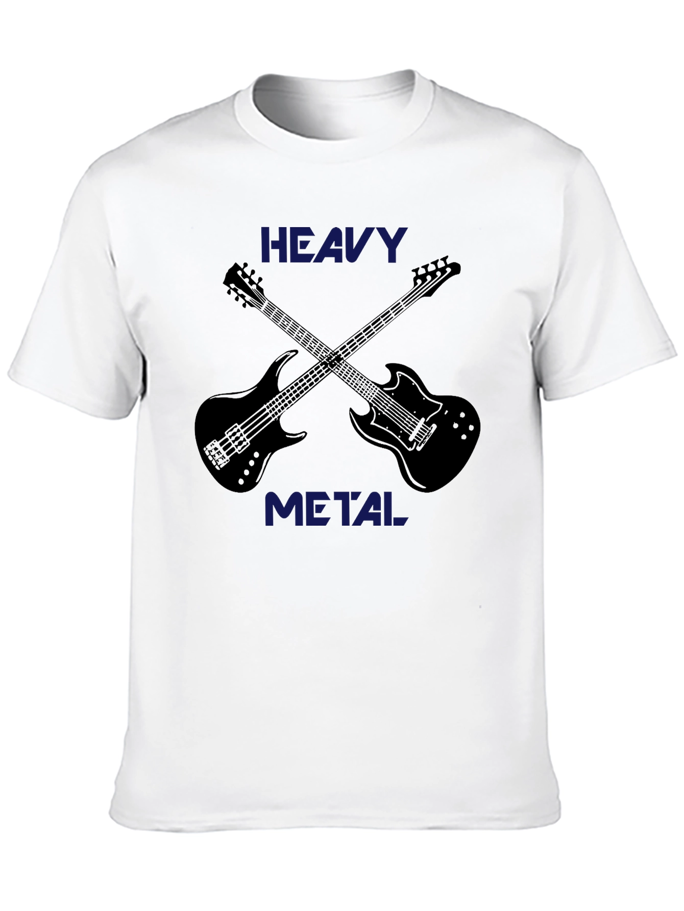 Black Heavy Metal Music T-Shirt - Guitar Graphic Tee view 10
