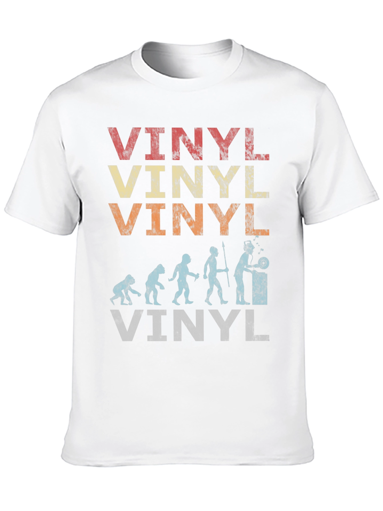Black Vintage Vinyl Evolution T-Shirt - Music Lover Tee view 10