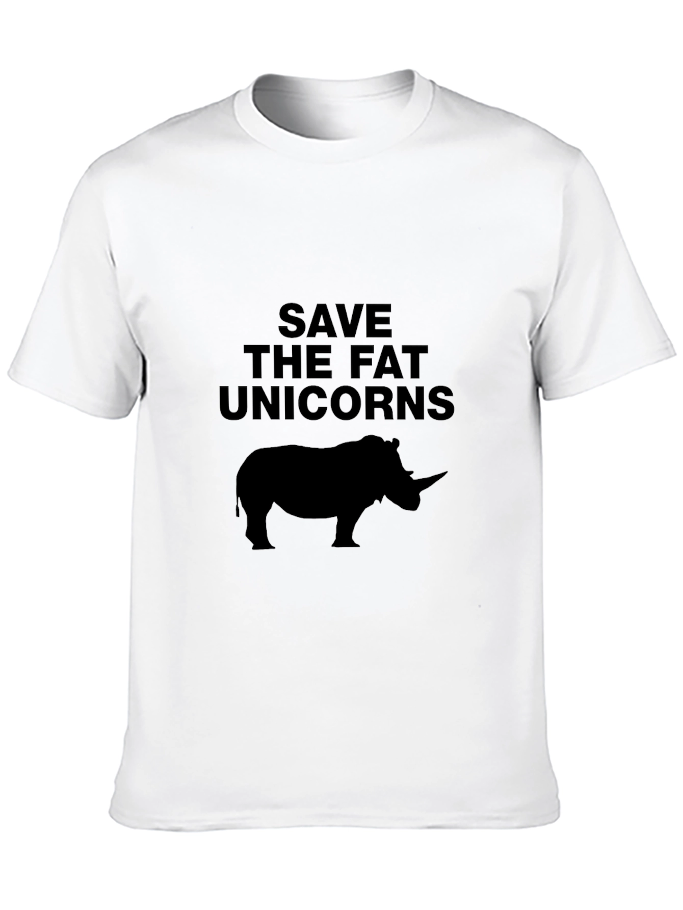 Black Save The Fat Unicorns T-Shirt view 10