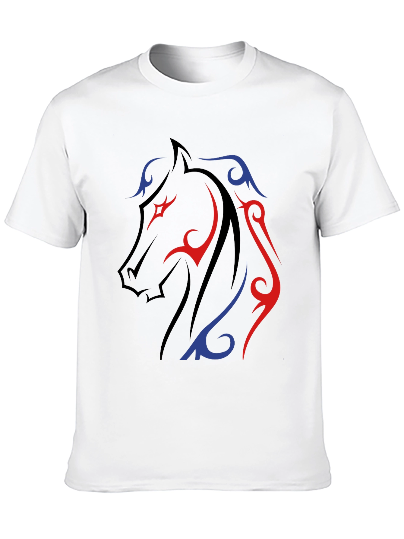 Black Tribal Horse Graphic Tee - Black view 10