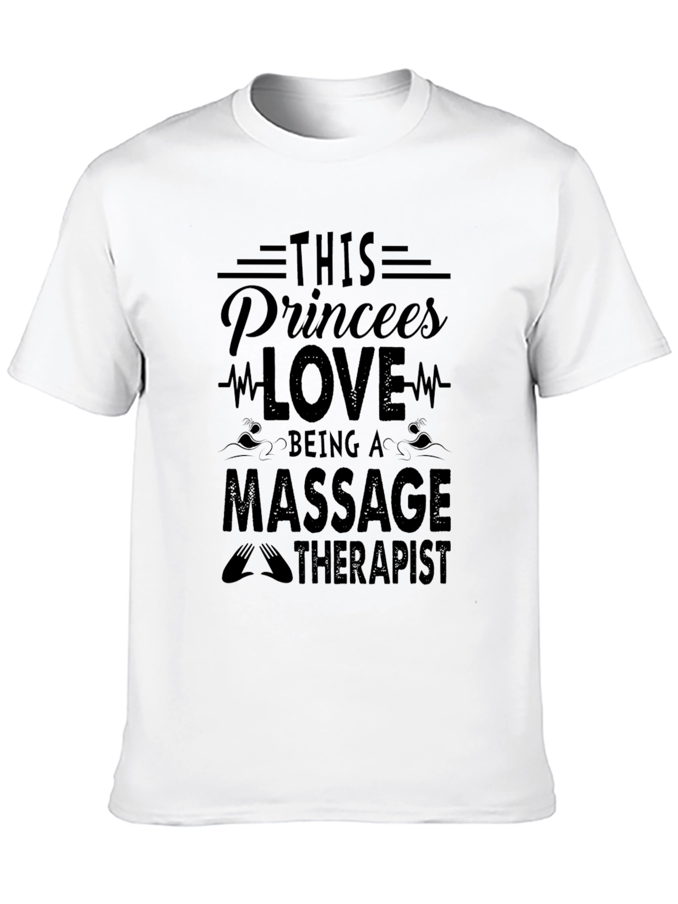Black Massage Therapist Princess Graphic Tee view 10