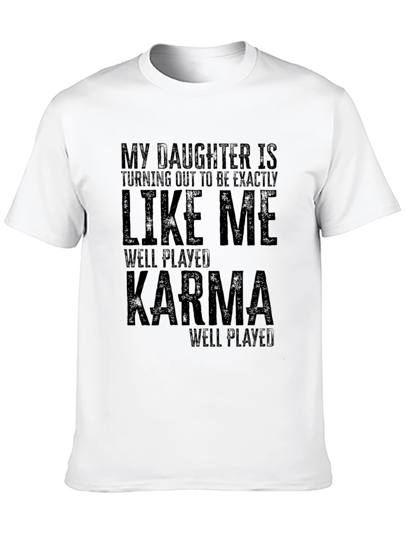 Black Funny Daughter Like Me Karma T-Shirt view 10