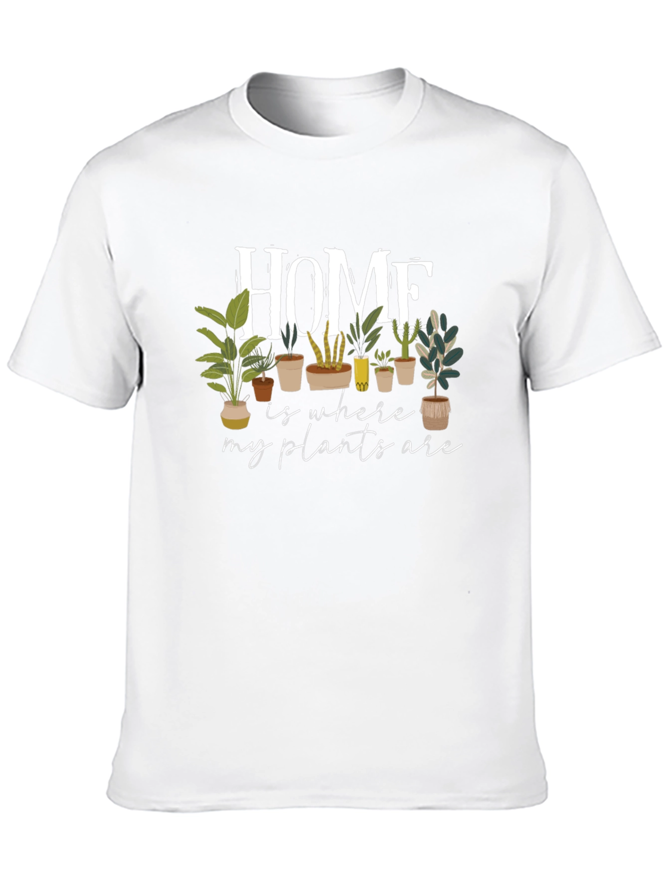 Black Home is Where My Plants Are Graphic Tee view 10