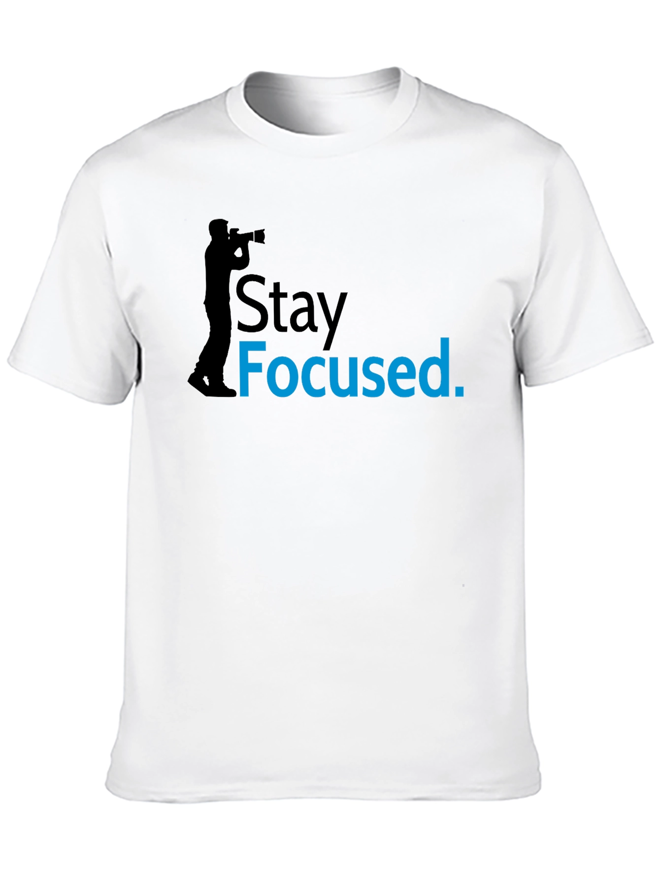 Black Stay Focused T-Shirt - Photographer Theme view 10