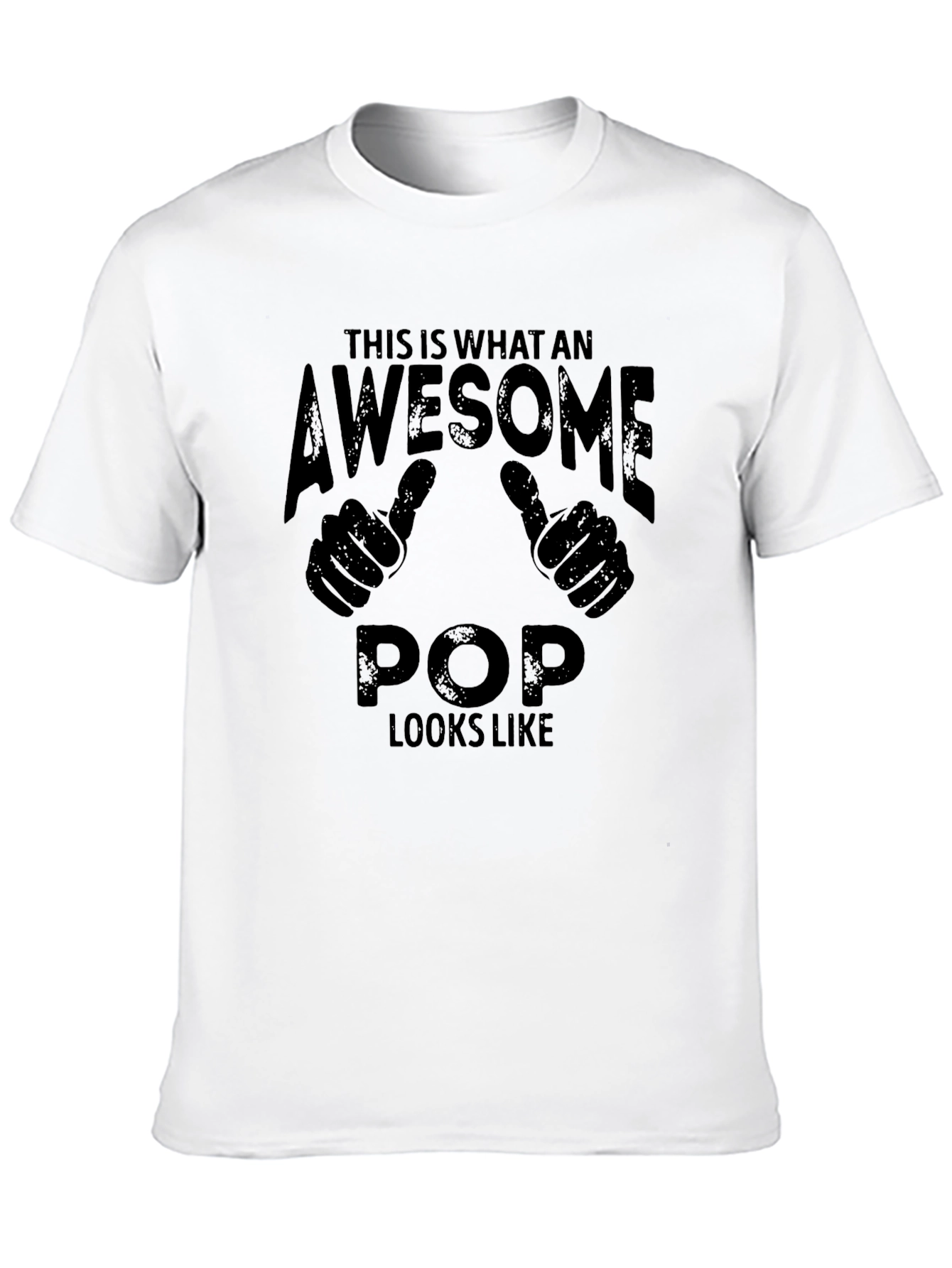 Black Awesome Pop T-Shirt - Gift for Dad view 10