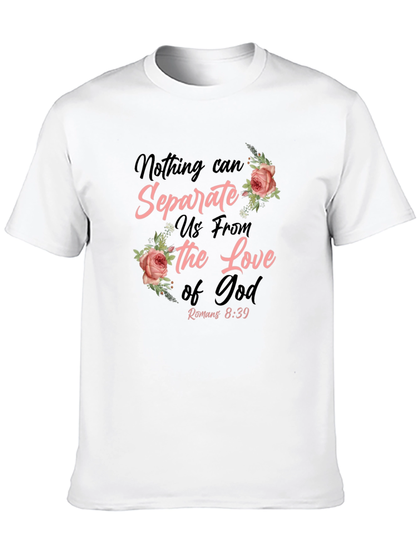 Black Floral 'Love of God' T-Shirt view 10