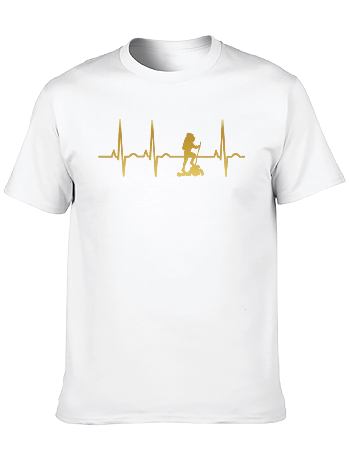 Black Hiking Heartbeat T-Shirt - Outdoor Adventure Apparel view 10
