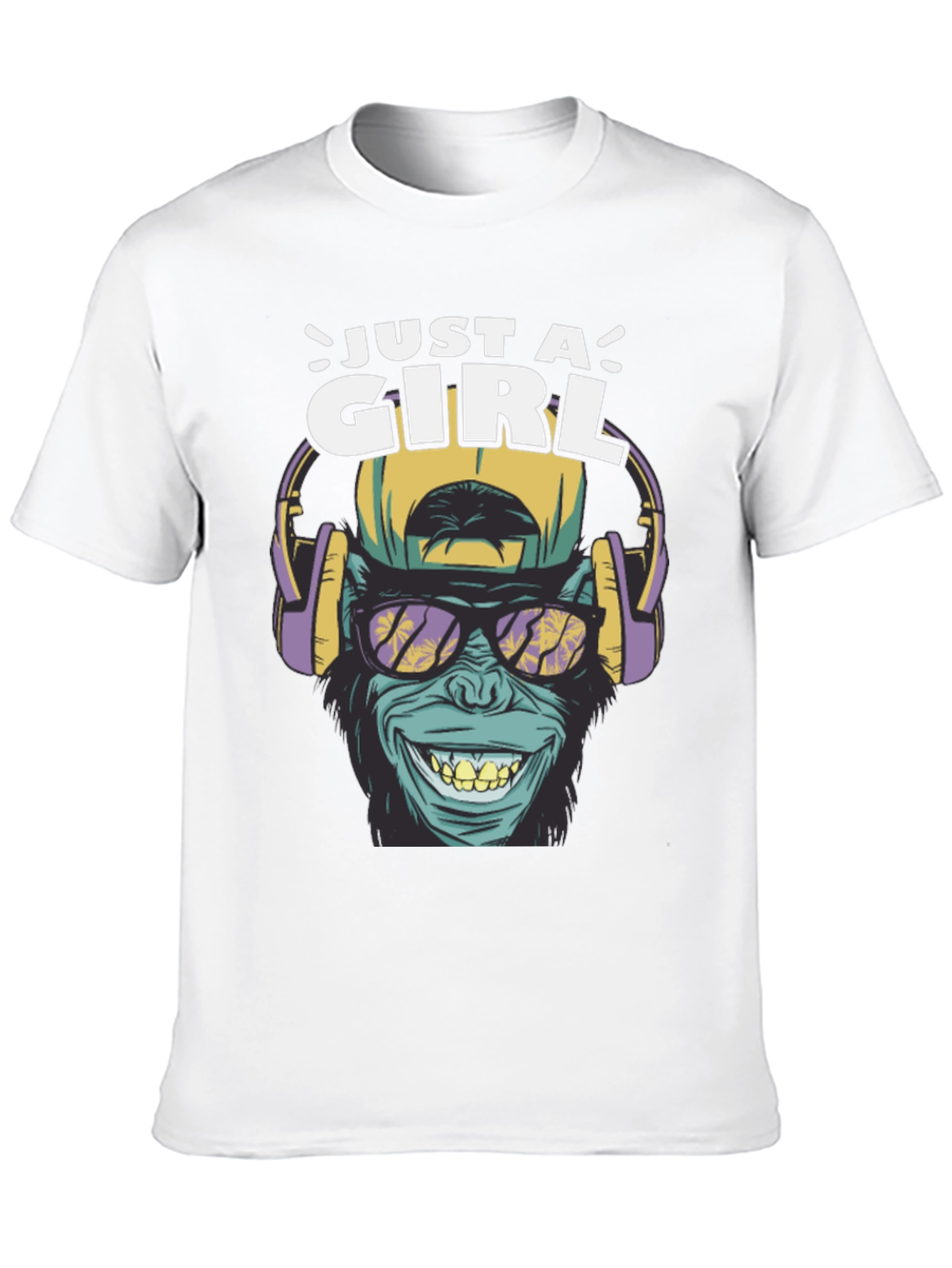 Black Just A Girl Ape Graphic T-Shirt view 10