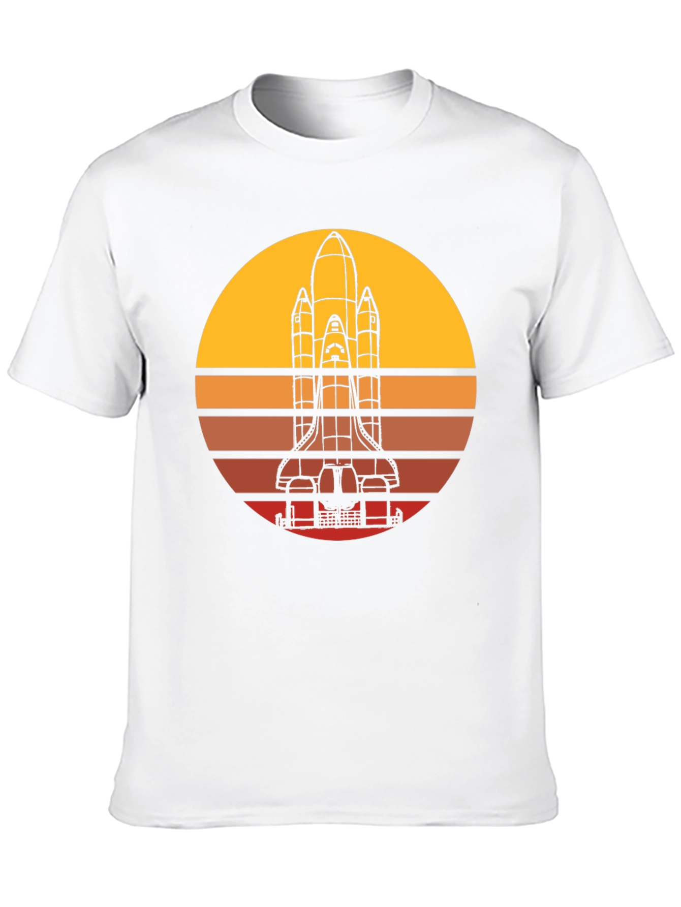 Black Retro Rocket Launch T-Shirt view 10