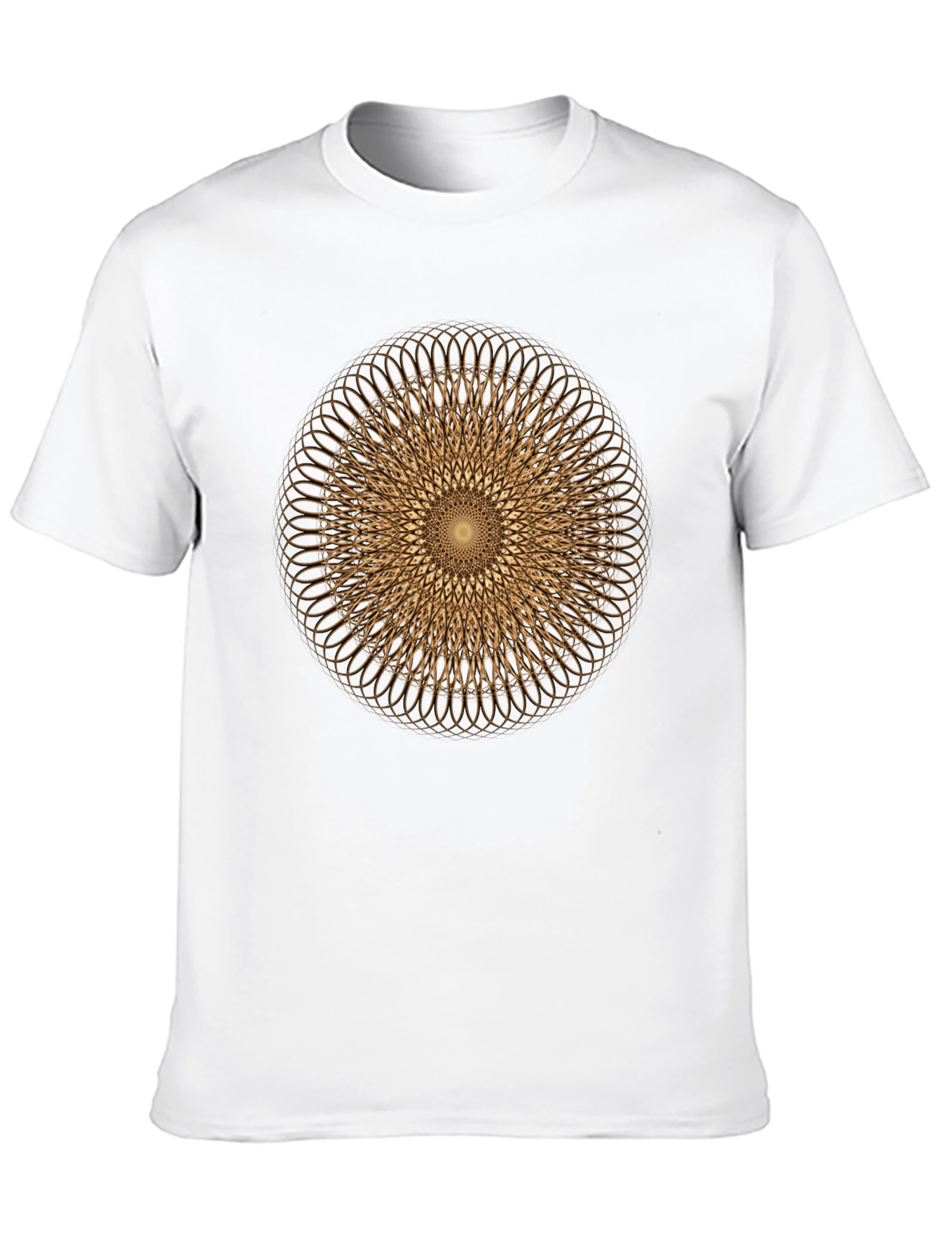 Black Geometric Circle Design Tee - Modern Graphic Print Shirt view 10