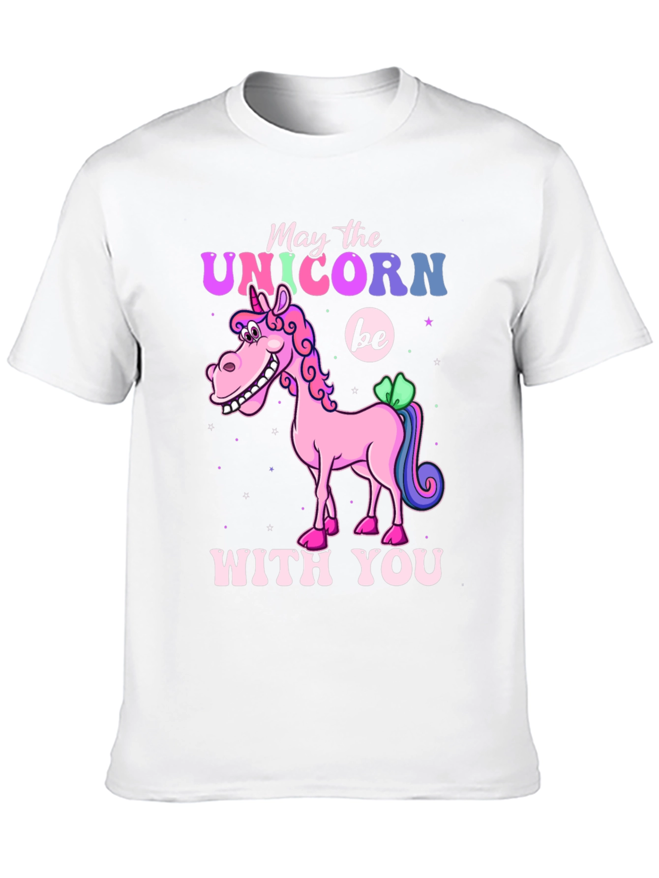 Black May the Unicorn Be With You T-Shirt view 10