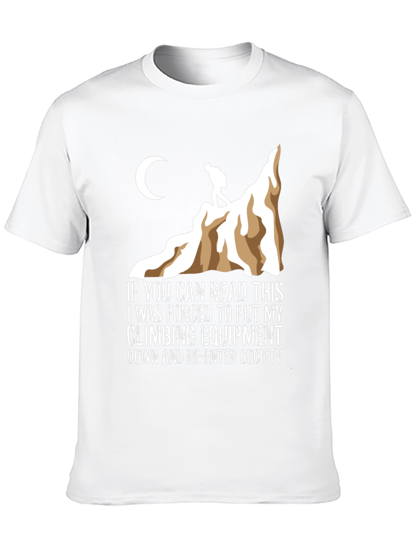 Black Climbing T-Shirt: Forced to Re-Enter Society view 10