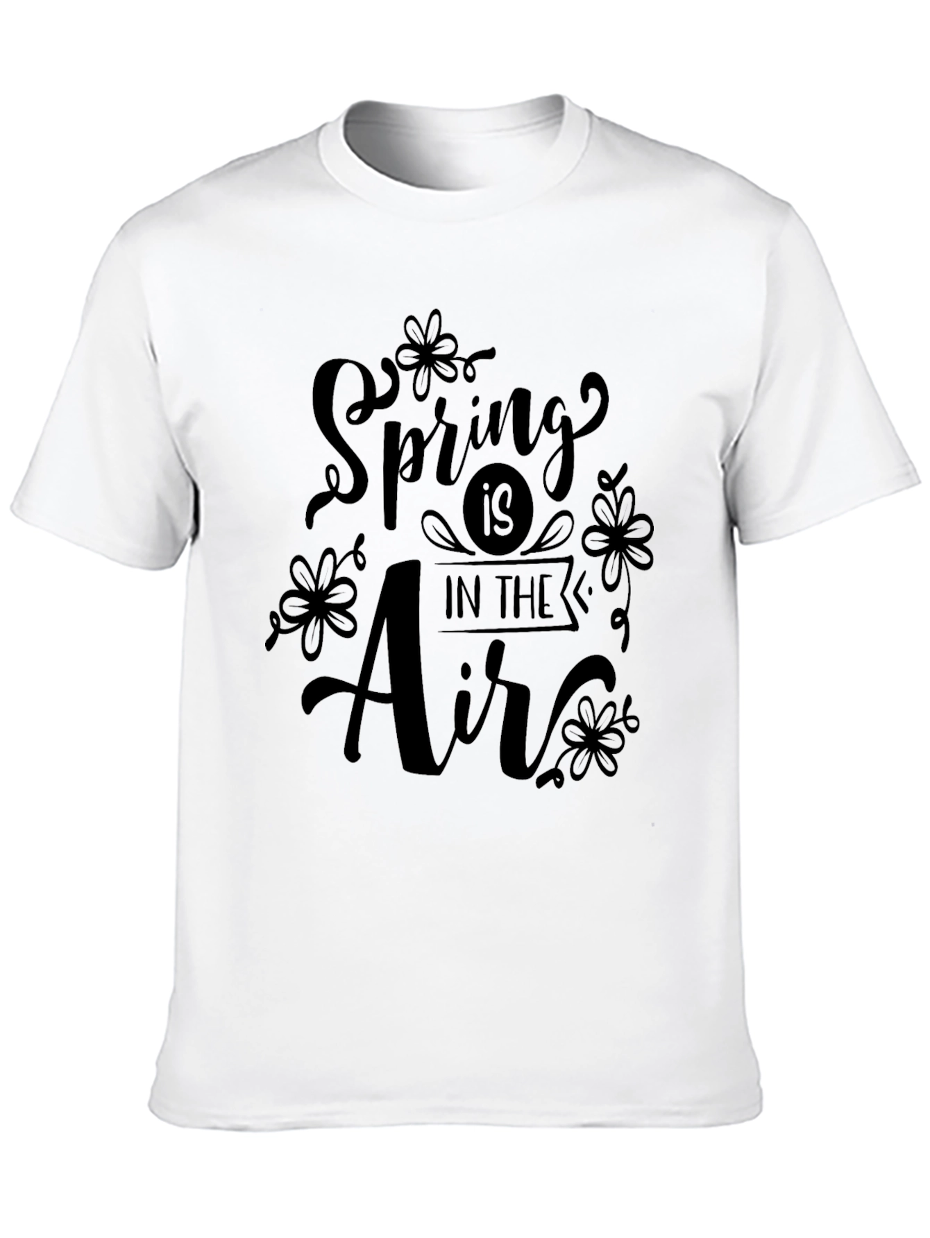 Black Spring is in the Air Black Graphic Tee view 10