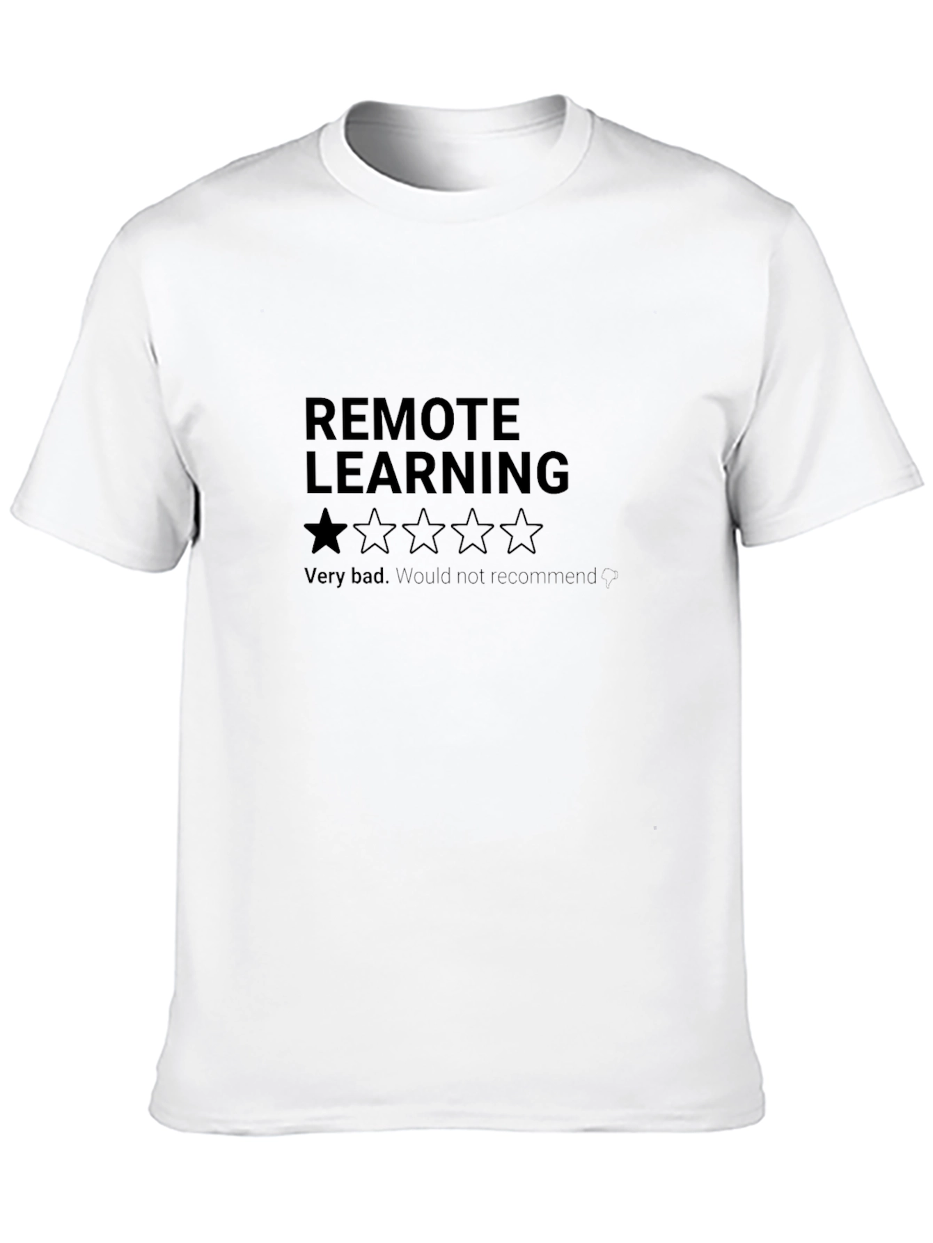 Black Remote Learning One-Star Tee view 10