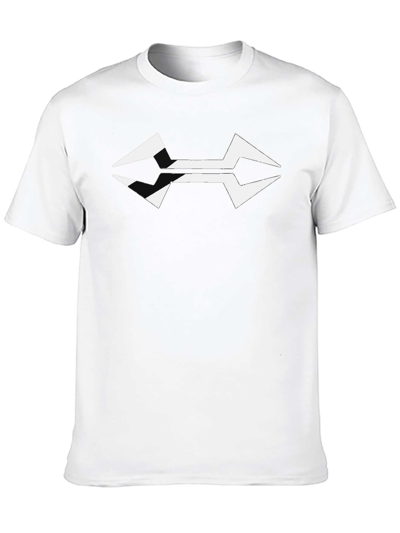 Black Modern Arrowhead Graphic Black T-Shirt view 10