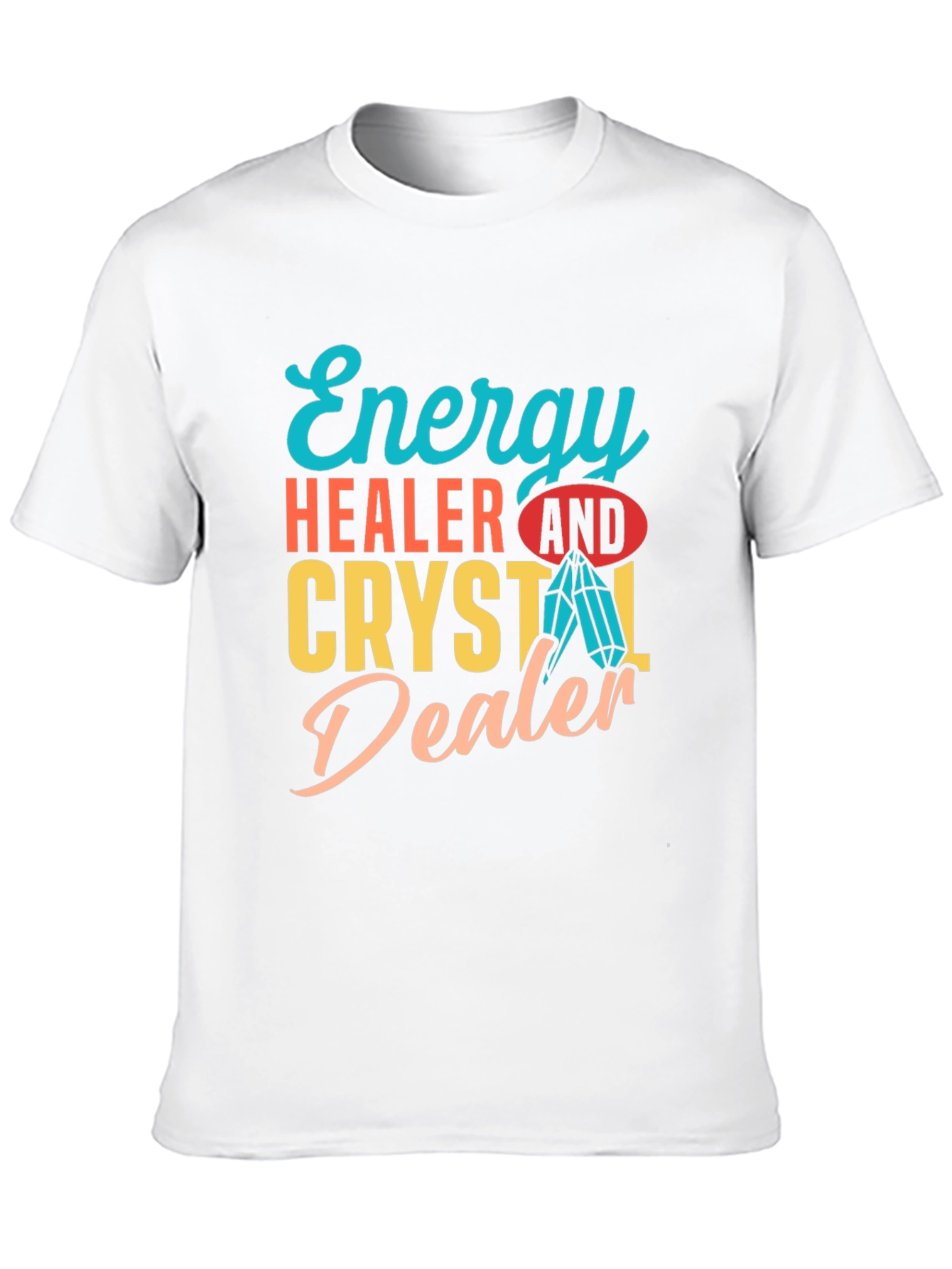 Black Energy Healer & Crystal Dealer Graphic T-Shirt view 10