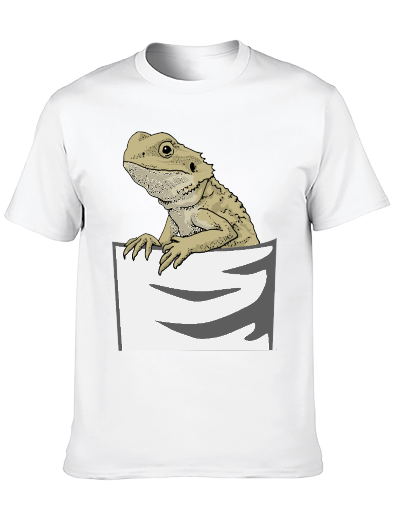 Black Bearded Dragon Pocket T-Shirt - Cool Reptile Lover Tee view 10