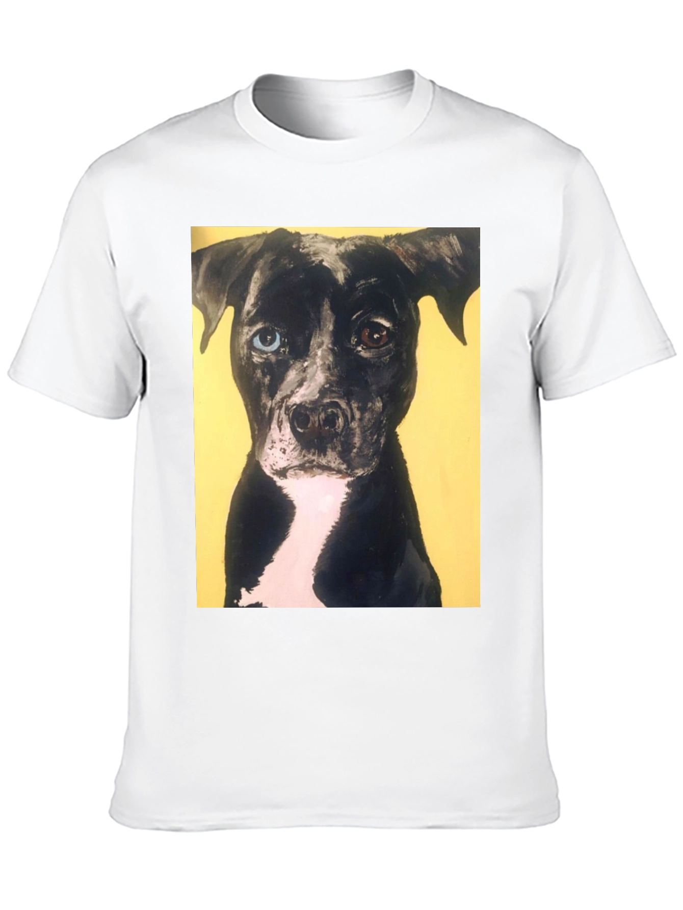 Black Dog Portrait Tee - Heterochromia Eyes view 10