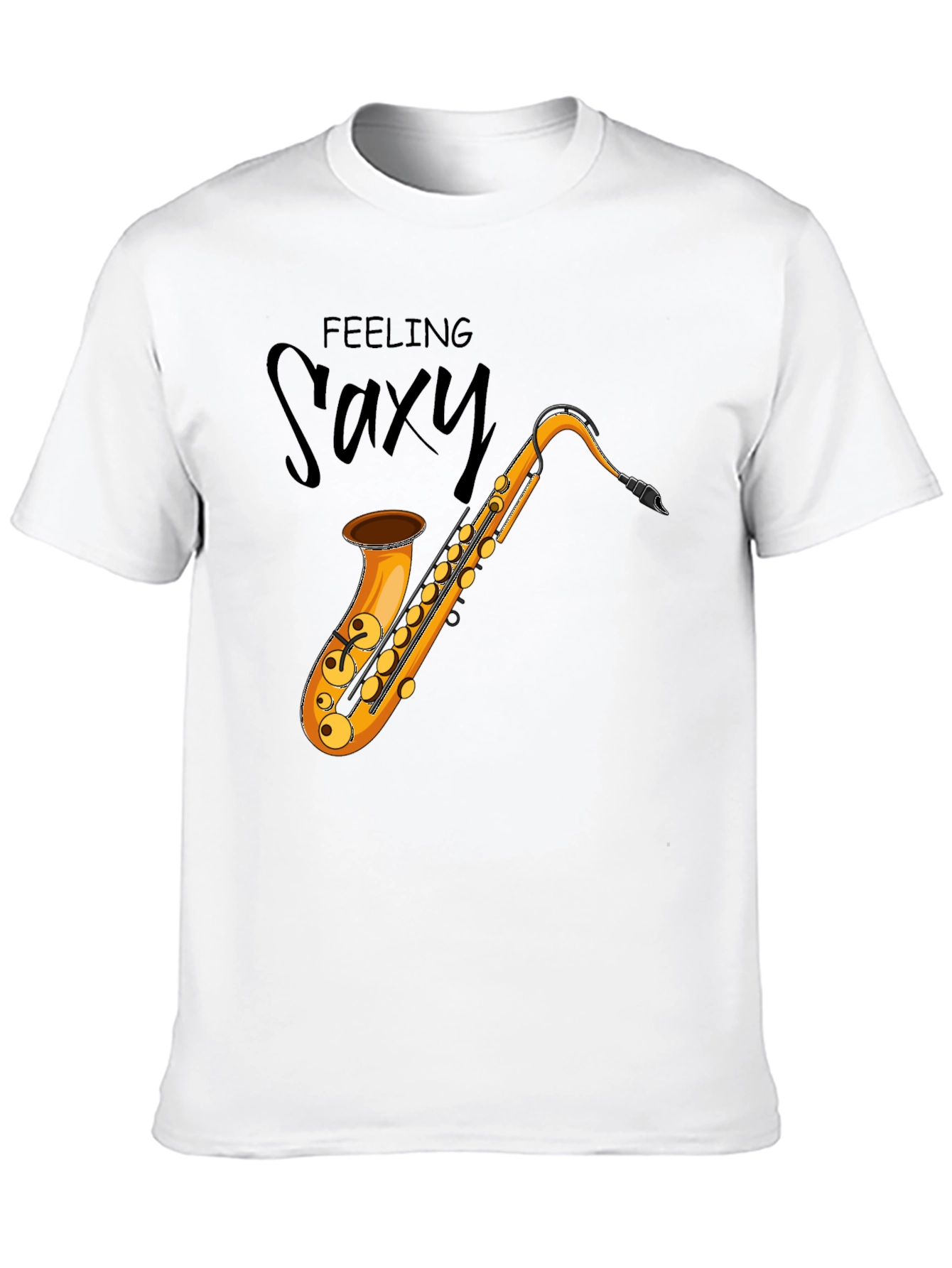 Black Feeling Saxy Black Graphic Tee view 10