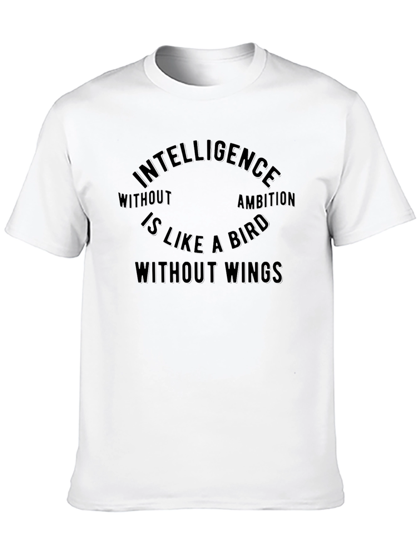 Black Intelligence Without Ambition Crew Neck T-Shirt view 10