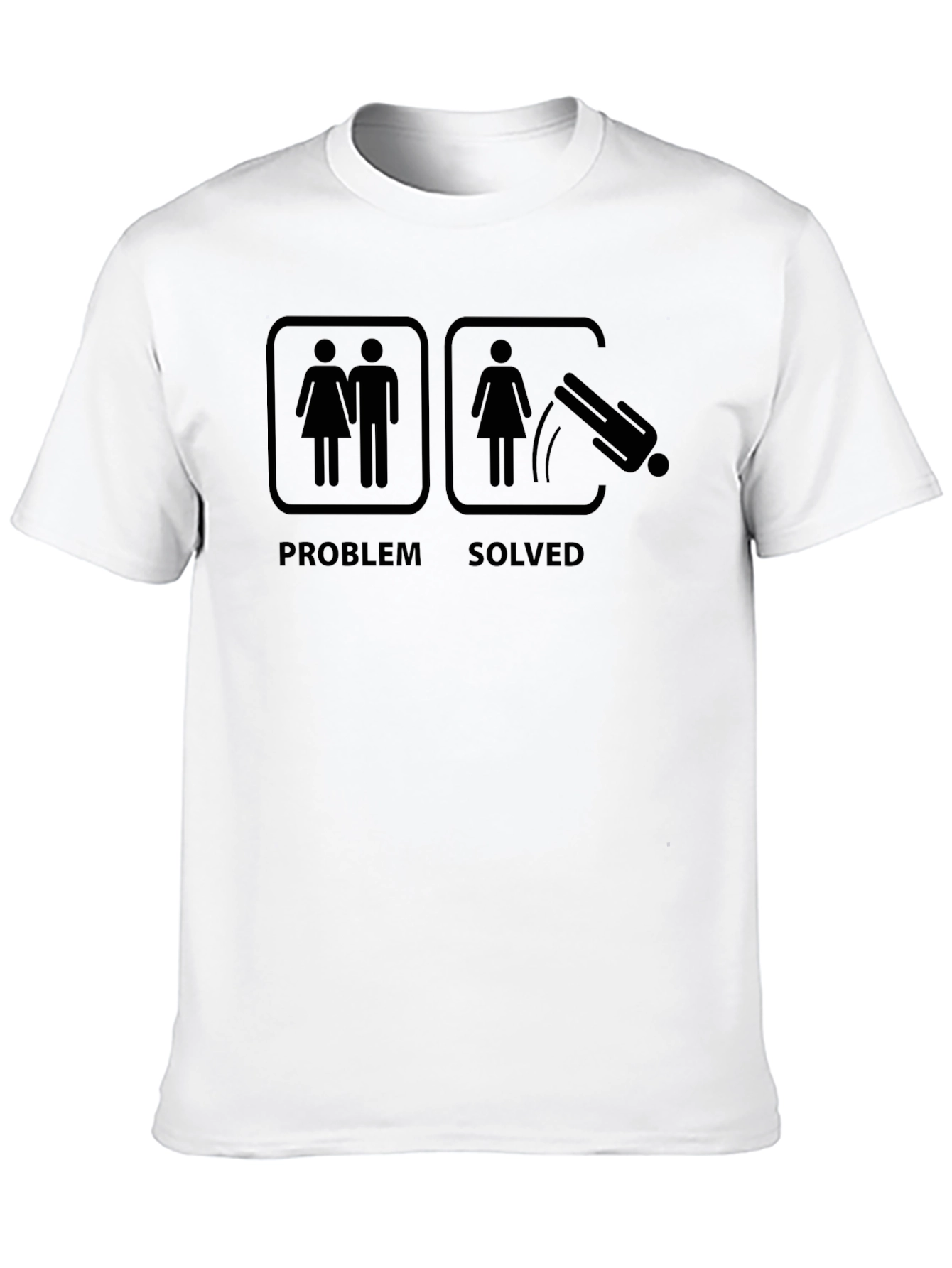 Black Problem Solved Funny Graphic T-Shirt view 10
