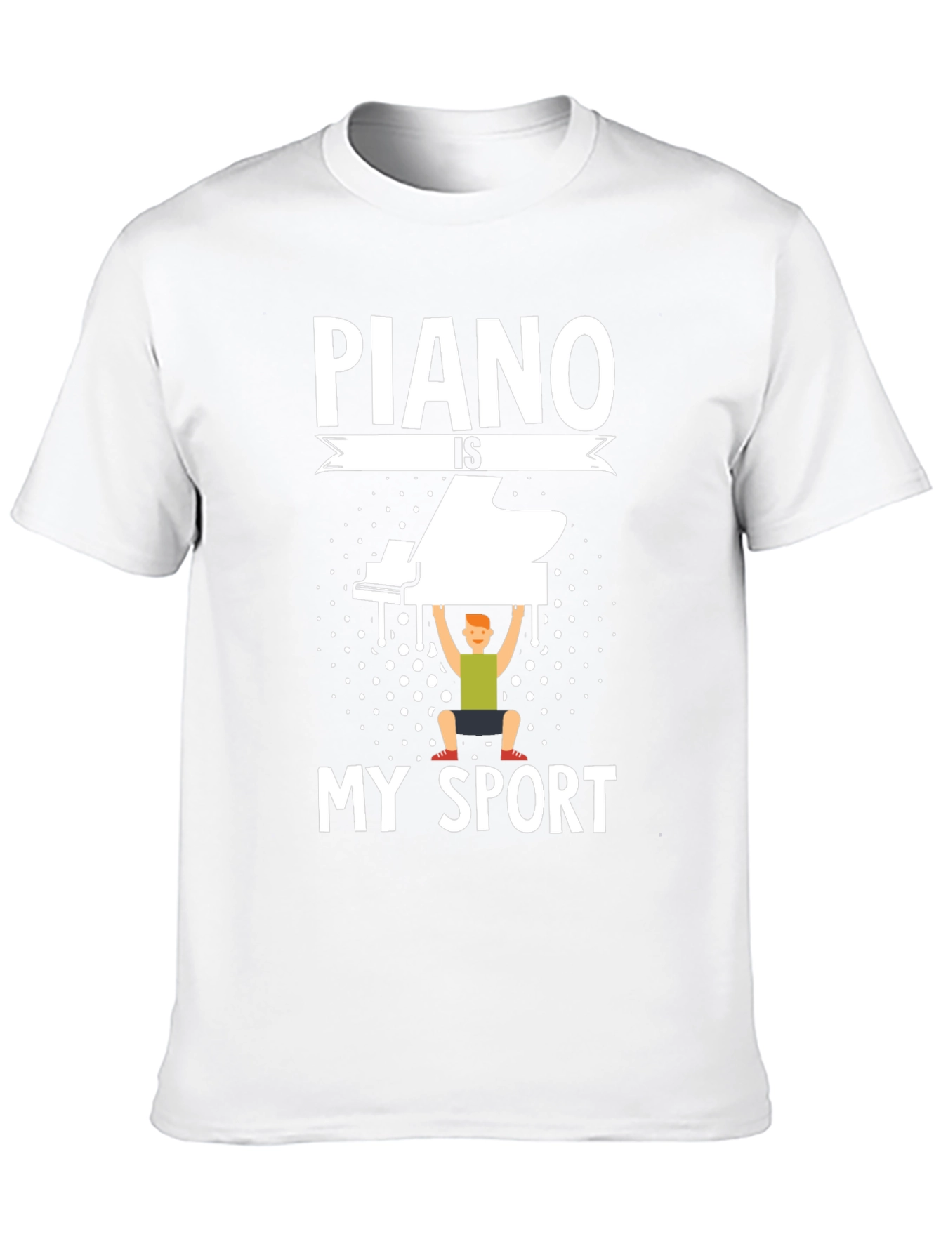 Black Piano is My Sport T-Shirt - Musician Workout Tee view 10