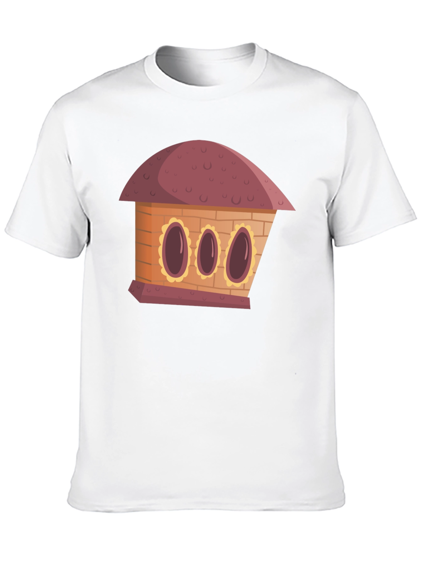 Black Cartoon House Graphic Tee - Unique Design view 10