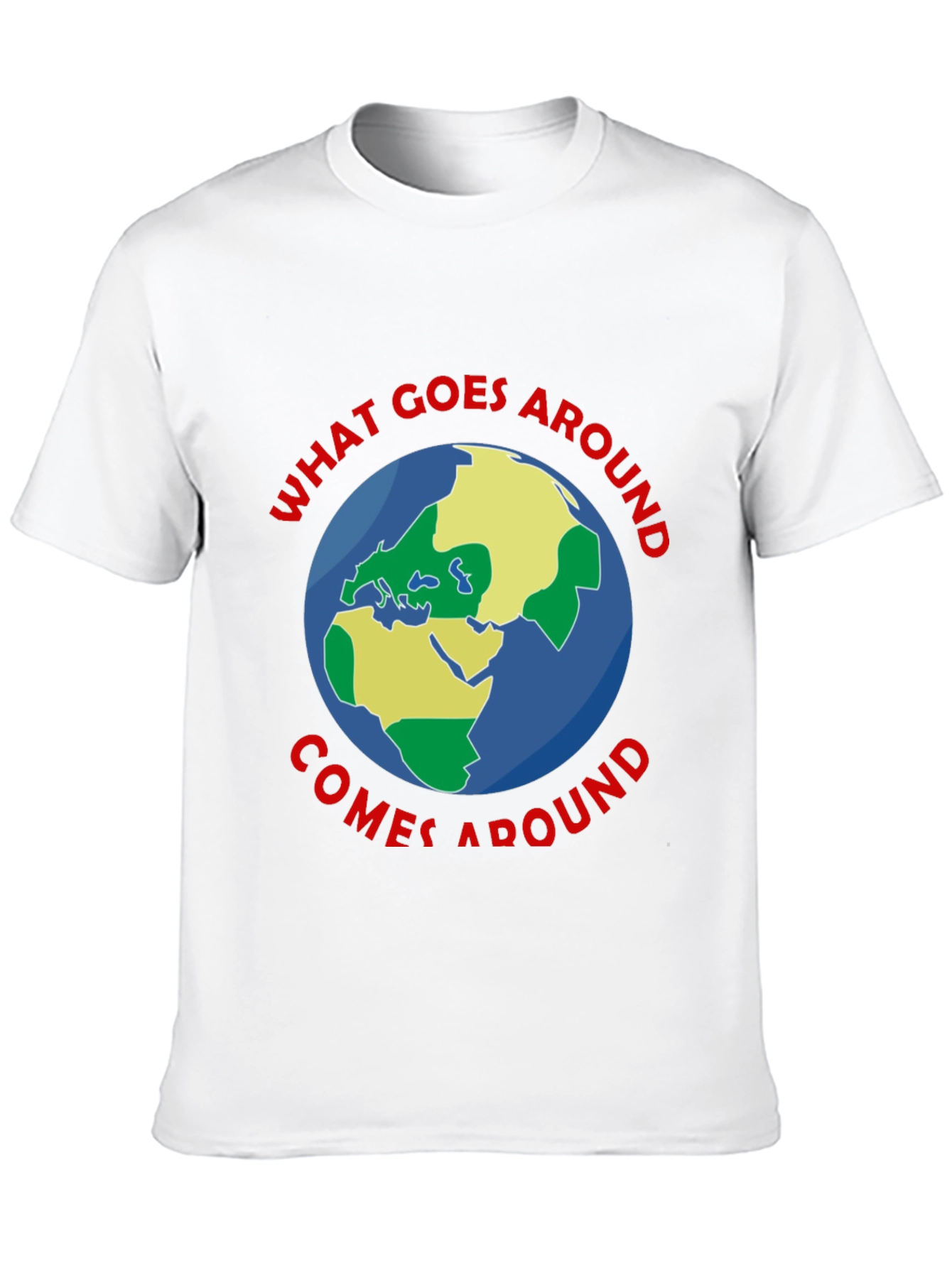 Black What Goes Around T-Shirt - Earth Graphic Tee view 10