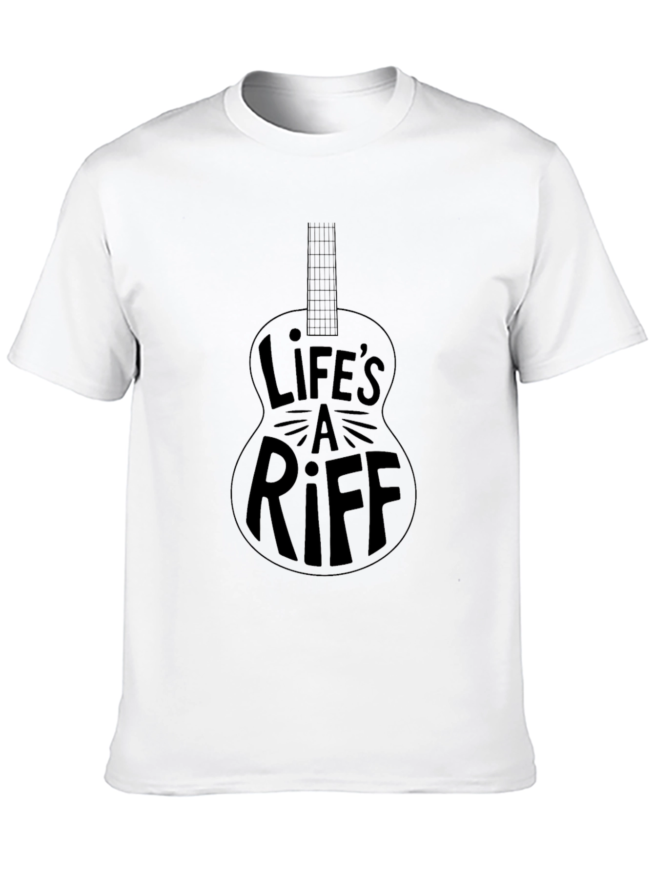Black Life's A Riff Guitar T-Shirt - Music Lover Tee view 10