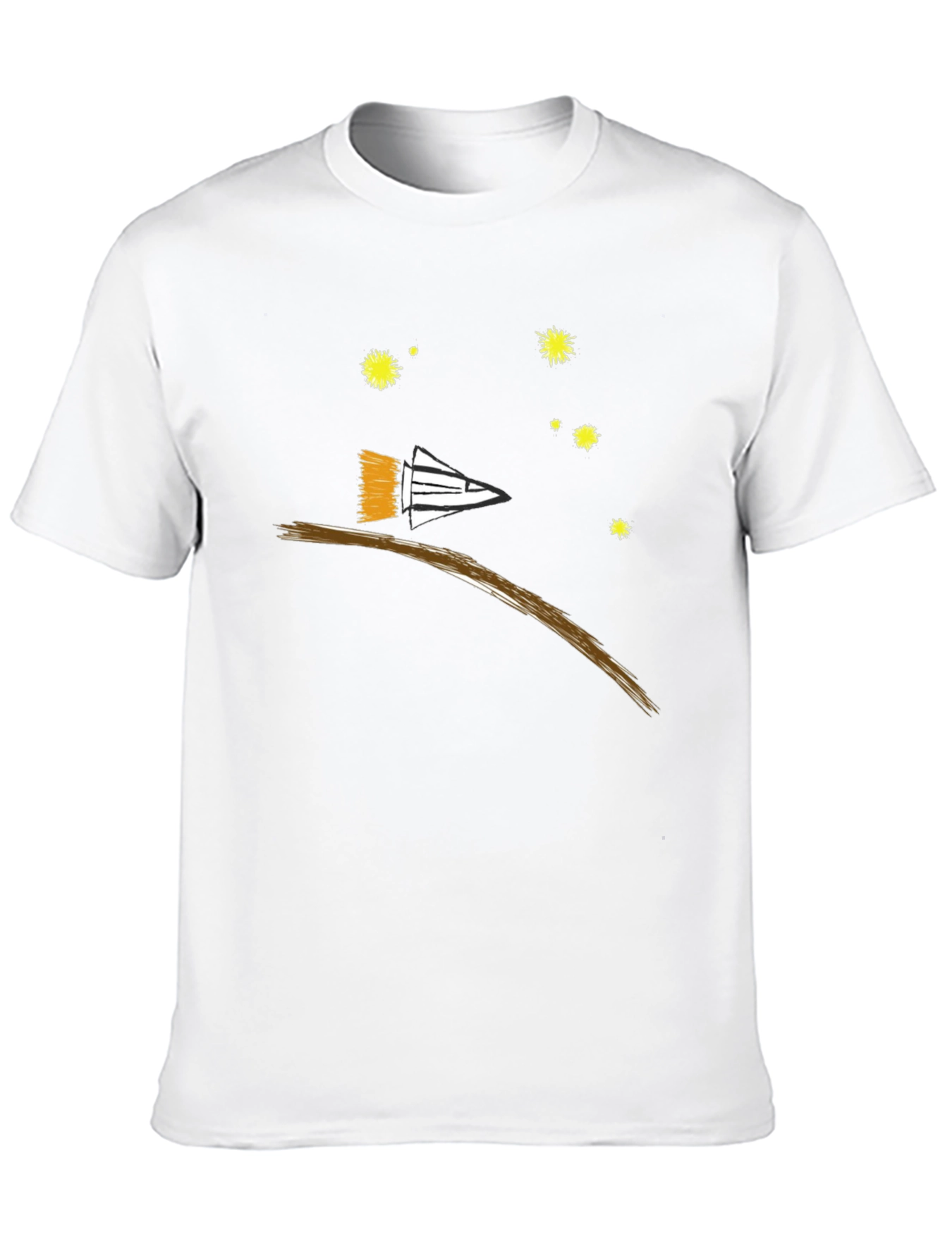 Black Men's Graphic Tee - Rocket & Stars view 10