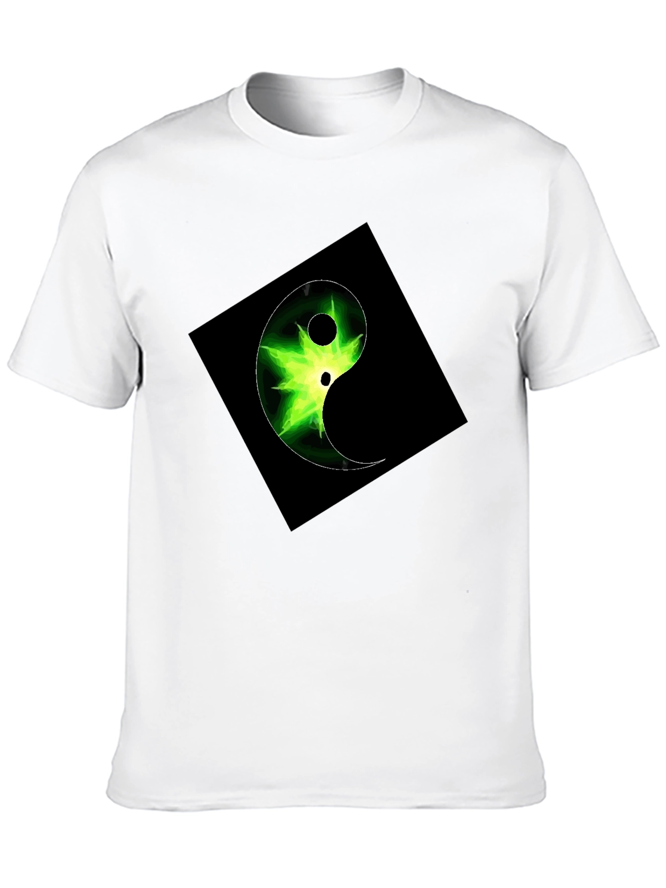 Black Yin Yang Graphic Tee - Black Cotton Blend view 10