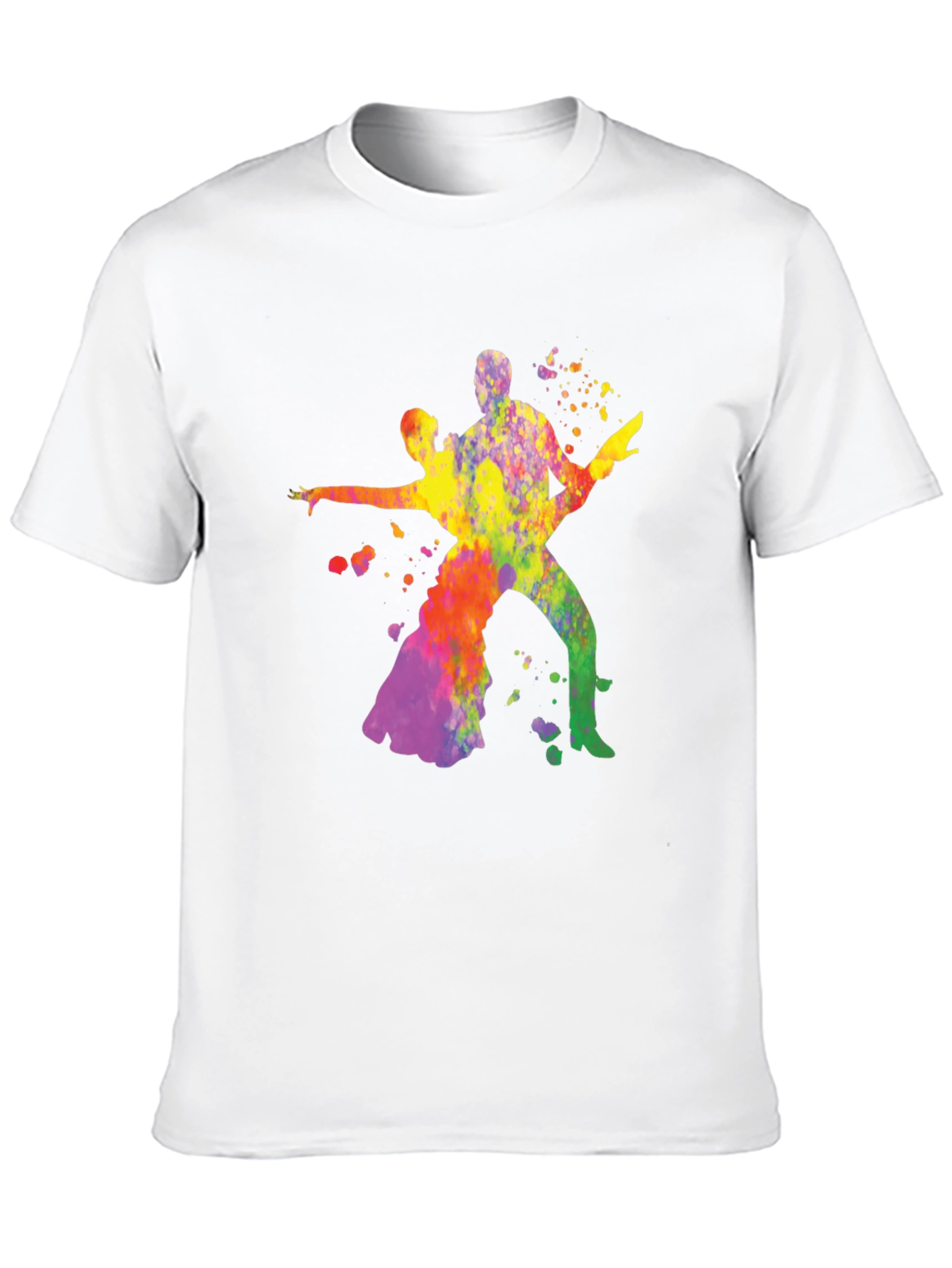 Black Vibrant Watercolor Dance Silhouette Tee view 10