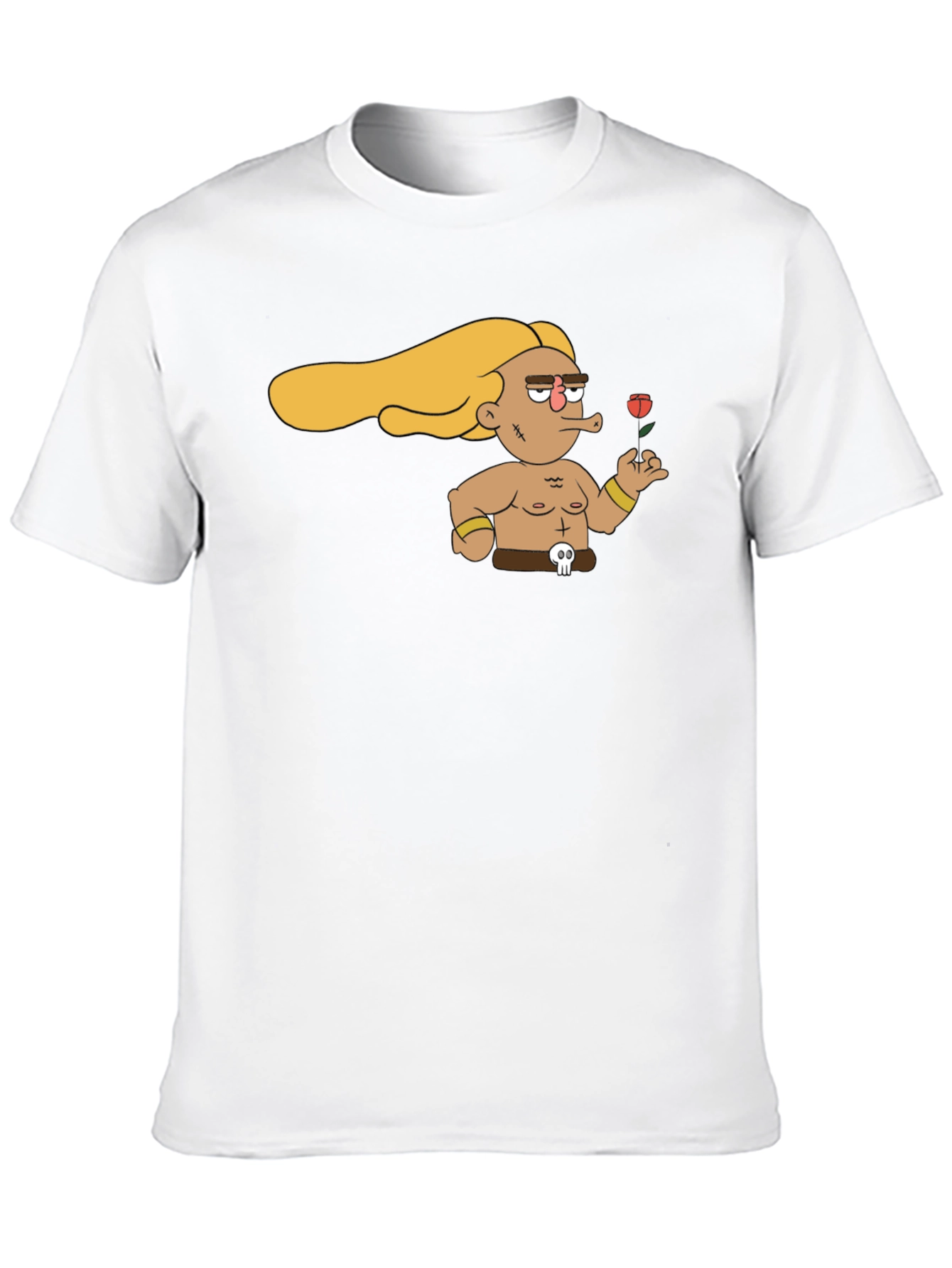 Black Cartoon Warrior T-Shirt - Unique Graphic Tee view 10