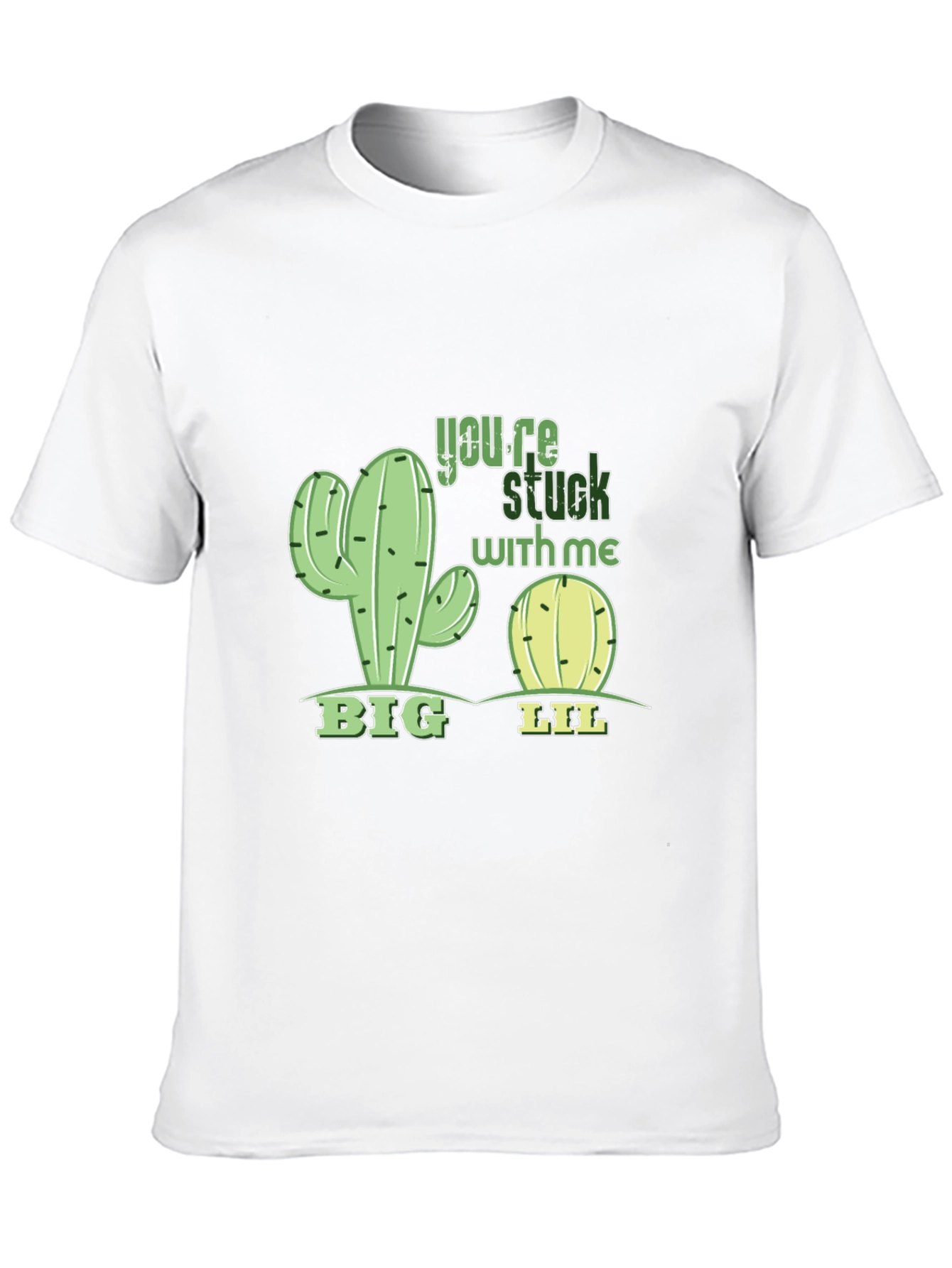 Black Funny Cactus You're Stuck With Me T-Shirt view 10