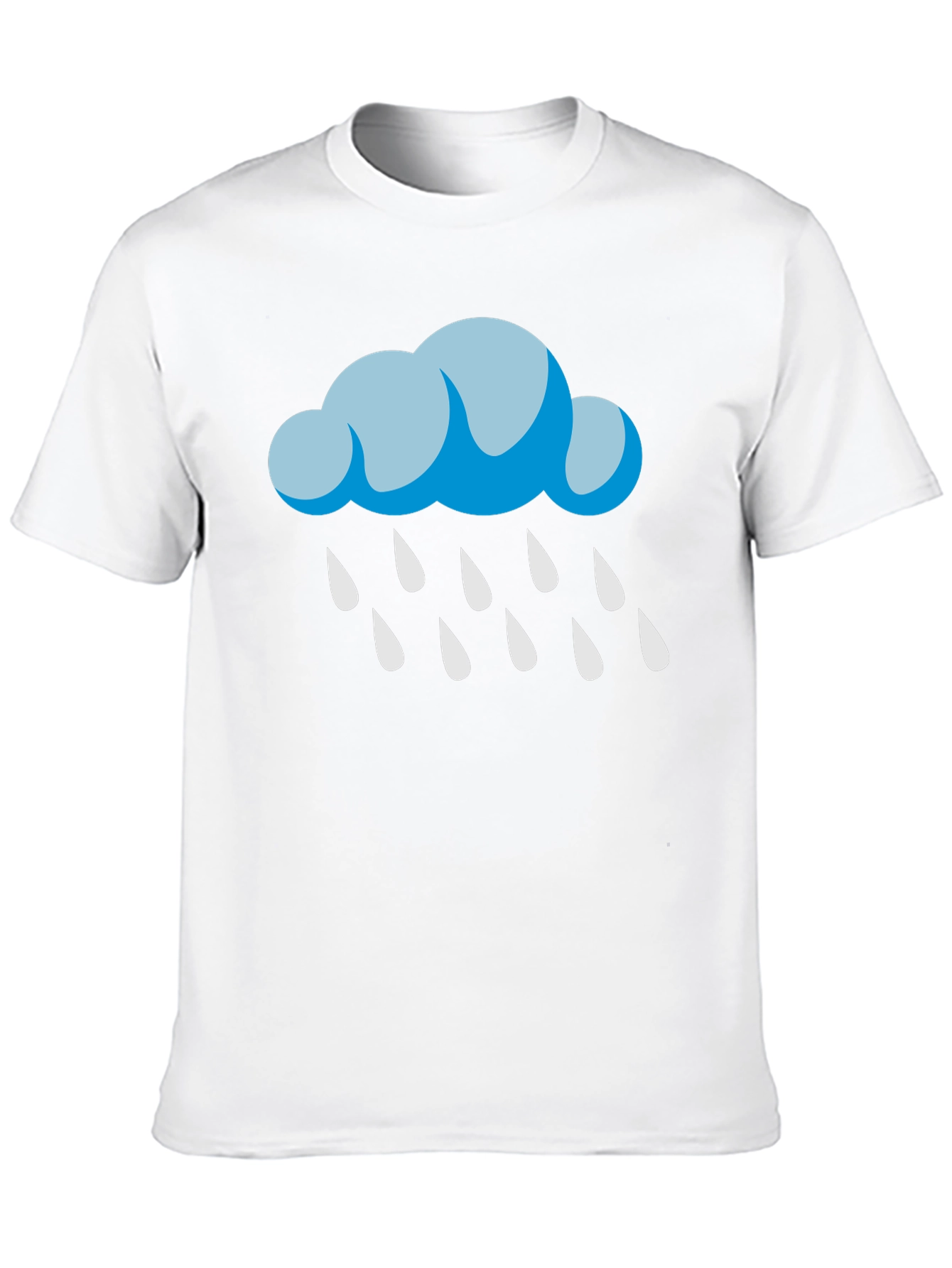 Black Rain Cloud Graphic T-Shirt - Black Cotton Tee view 10