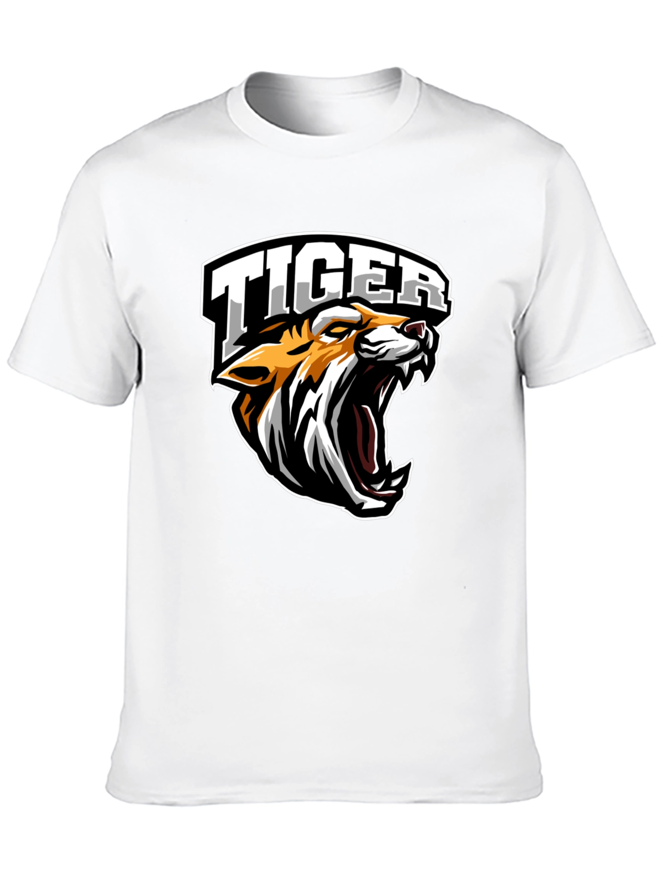 Black Tiger Graphic Tee - Black Cotton T-Shirt view 10