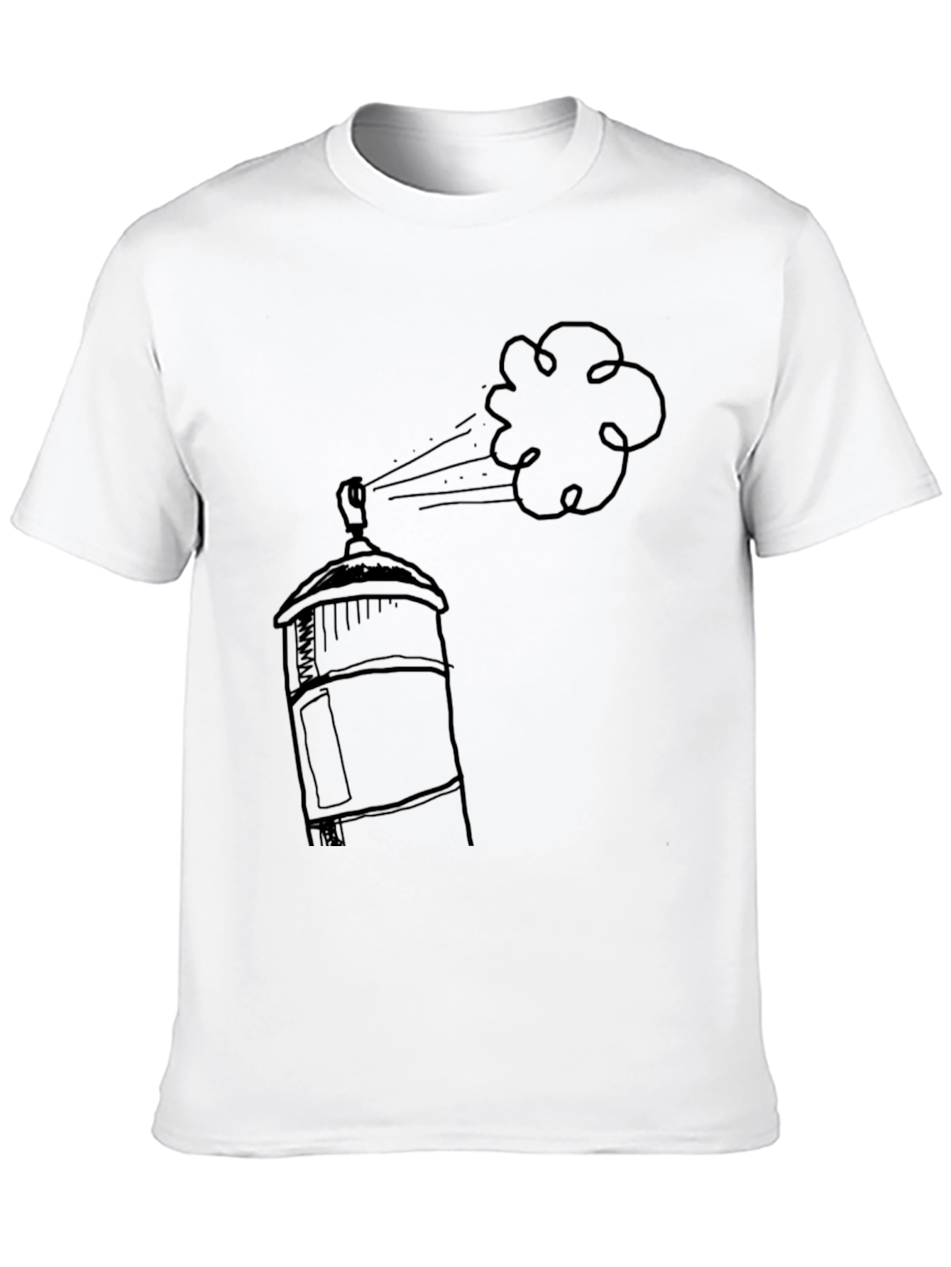 Black Spray Can Graphic Tee - Artistic Streetwear view 10