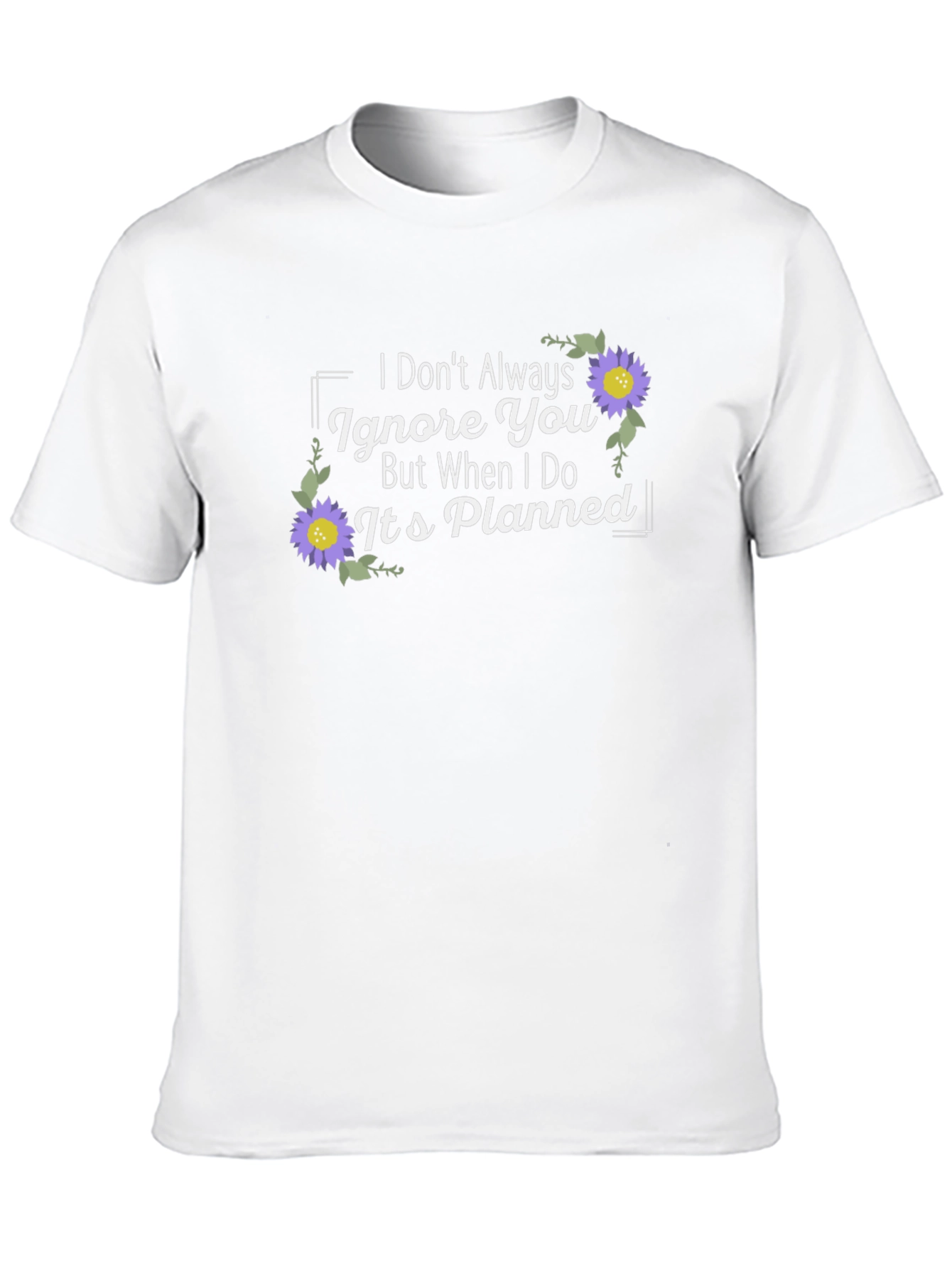 Black Funny Ignore You T-Shirt view 10