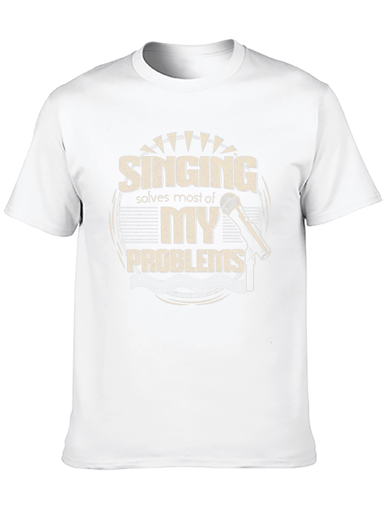 Black Singing Solves Problems T-Shirt view 10