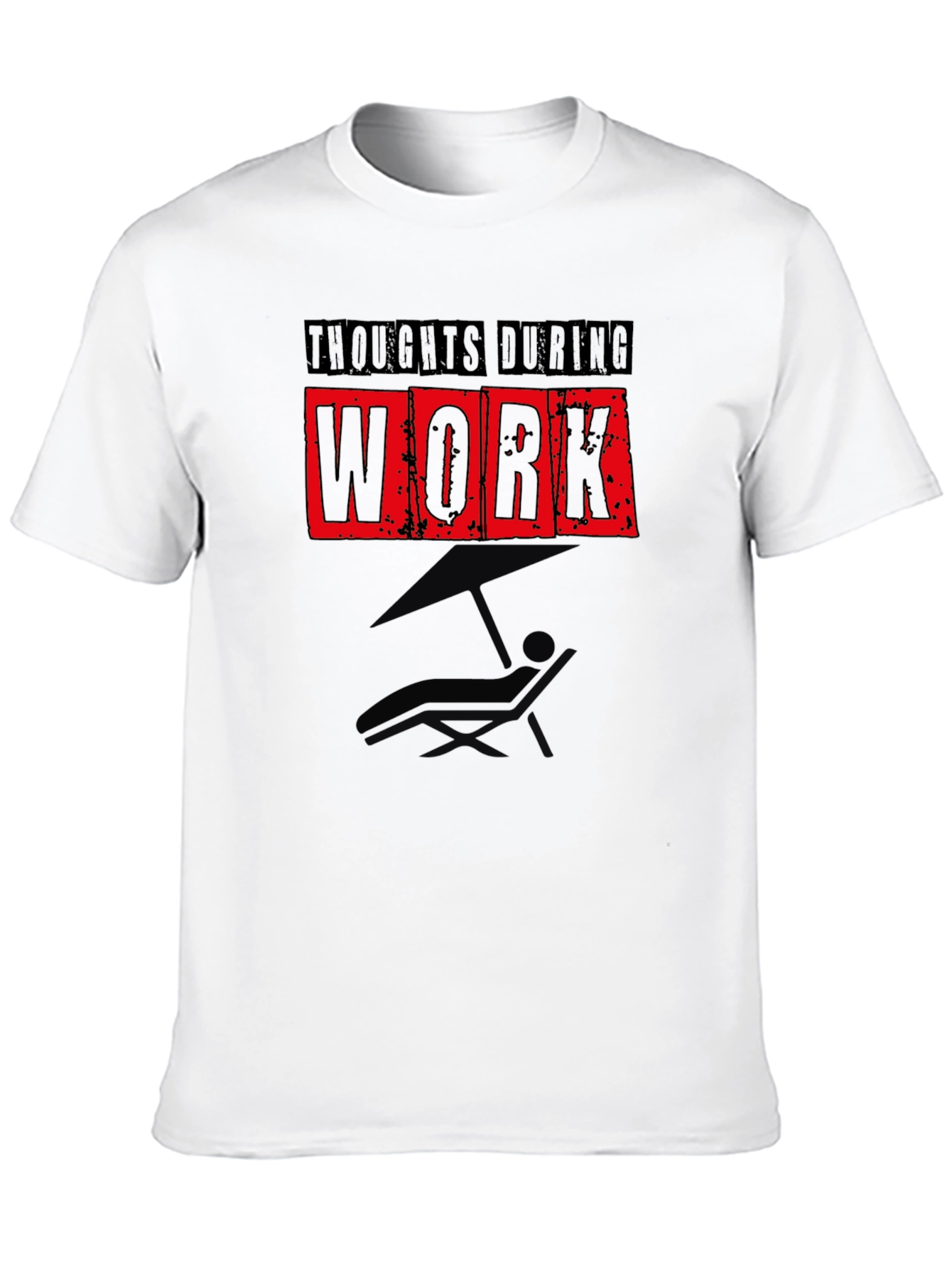 Black Thoughts During Work - Funny Graphic T-Shirt view 10